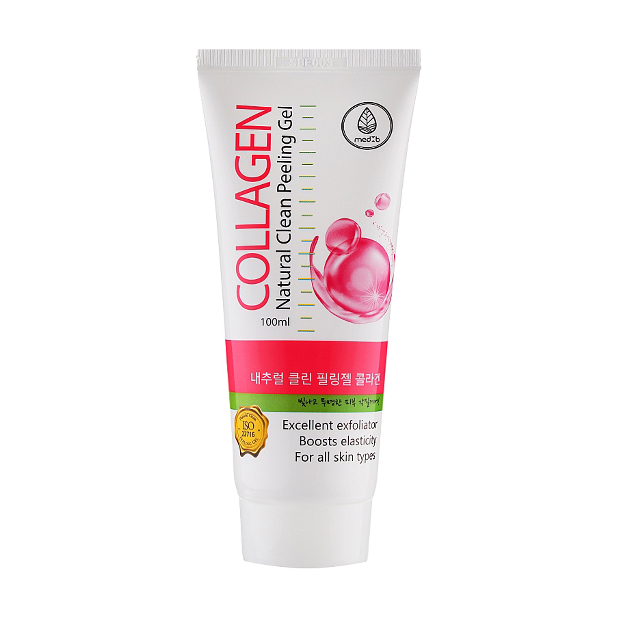 

Гель-пілінг для обличчя Med B Collagen Natural Clean Peeling Gel з колагеном, 100 мл