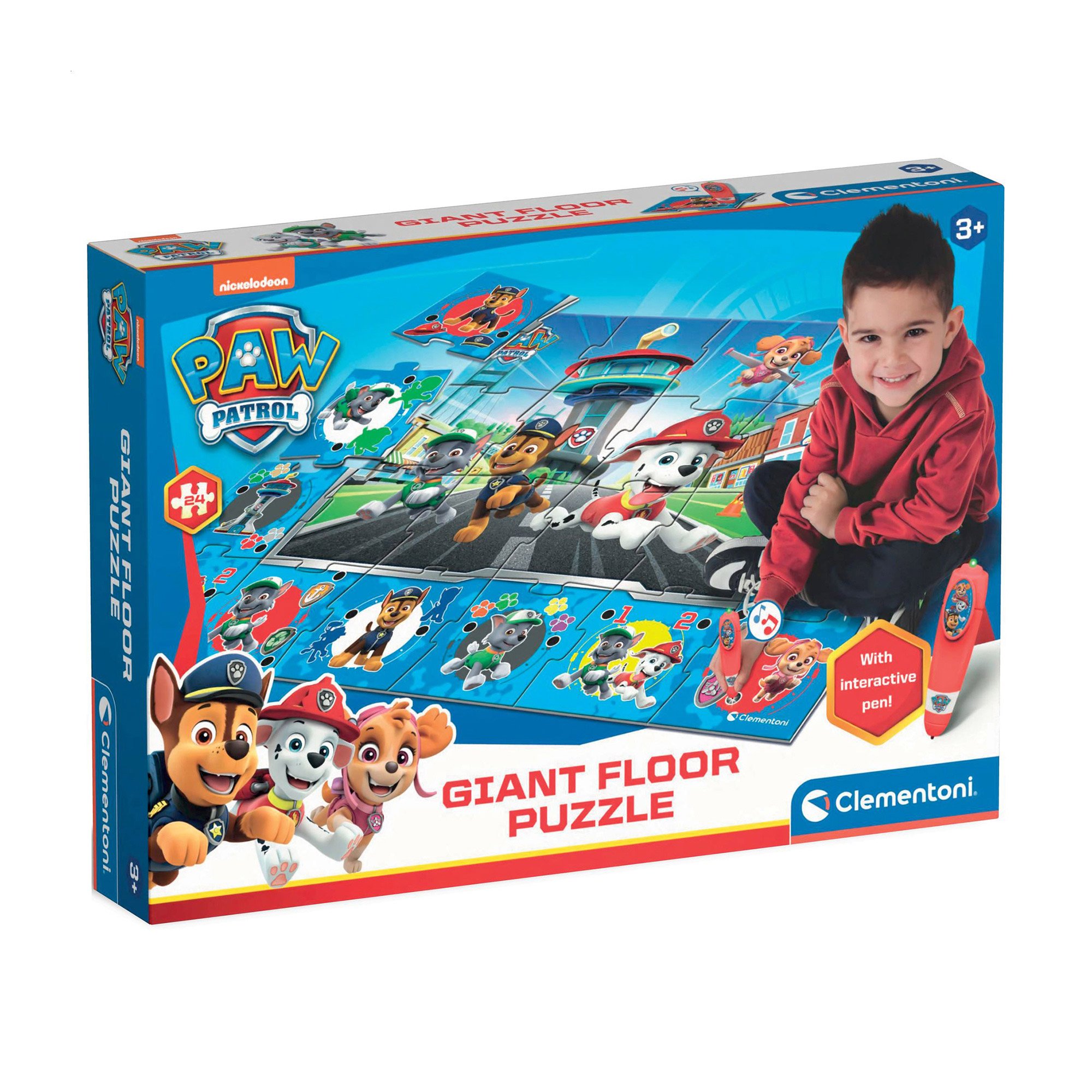 

Дитяча іграшка-пазл з інтерактивною ручкою Clementoni Paw Patrol Giant Floor Puzzle, від 3 років, 98*67.5 см, 24 елементи (61970)