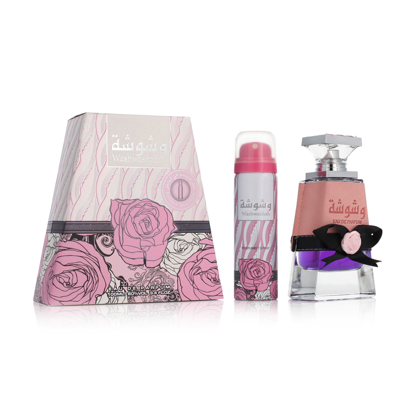 

Парфумований набір жіночий Lattafa Perfumes Washwashah (парфумована вода, 100 мл + дезодорант-спрей, 50 мл)