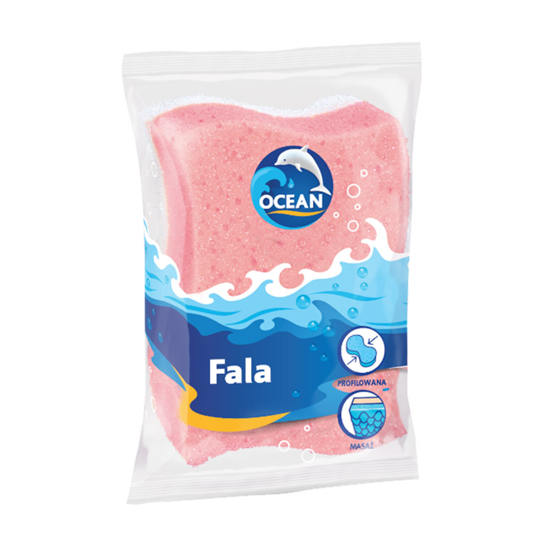 

Мочалка Ocean Fala масажна, рожева