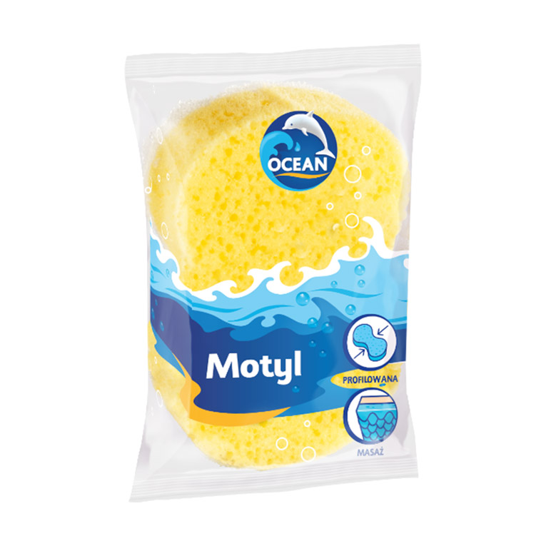 

Мочалка Ocean Motyl масажна, жовта