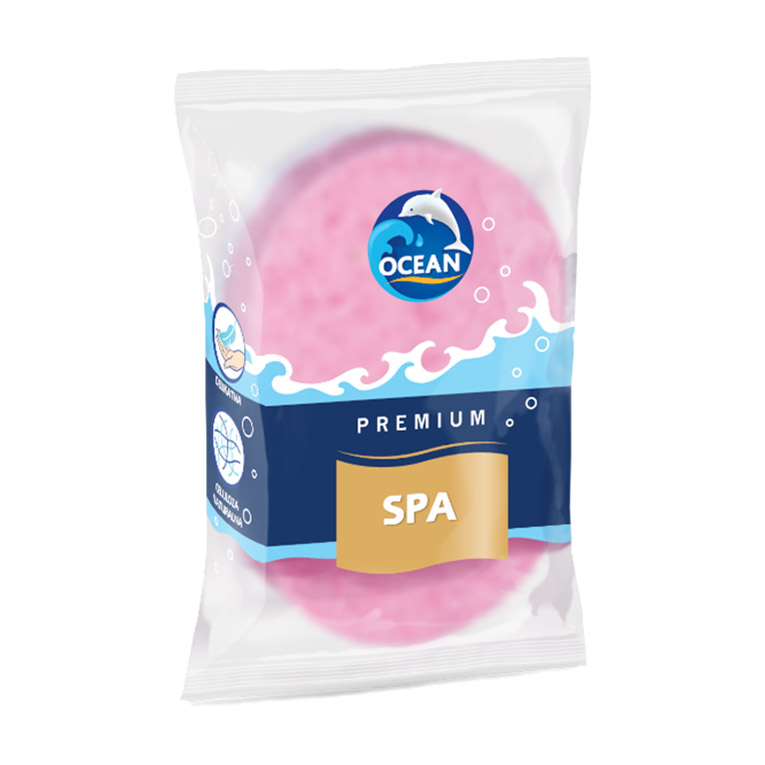 

Мочалка Ocean SPA масажна, рожево-біла