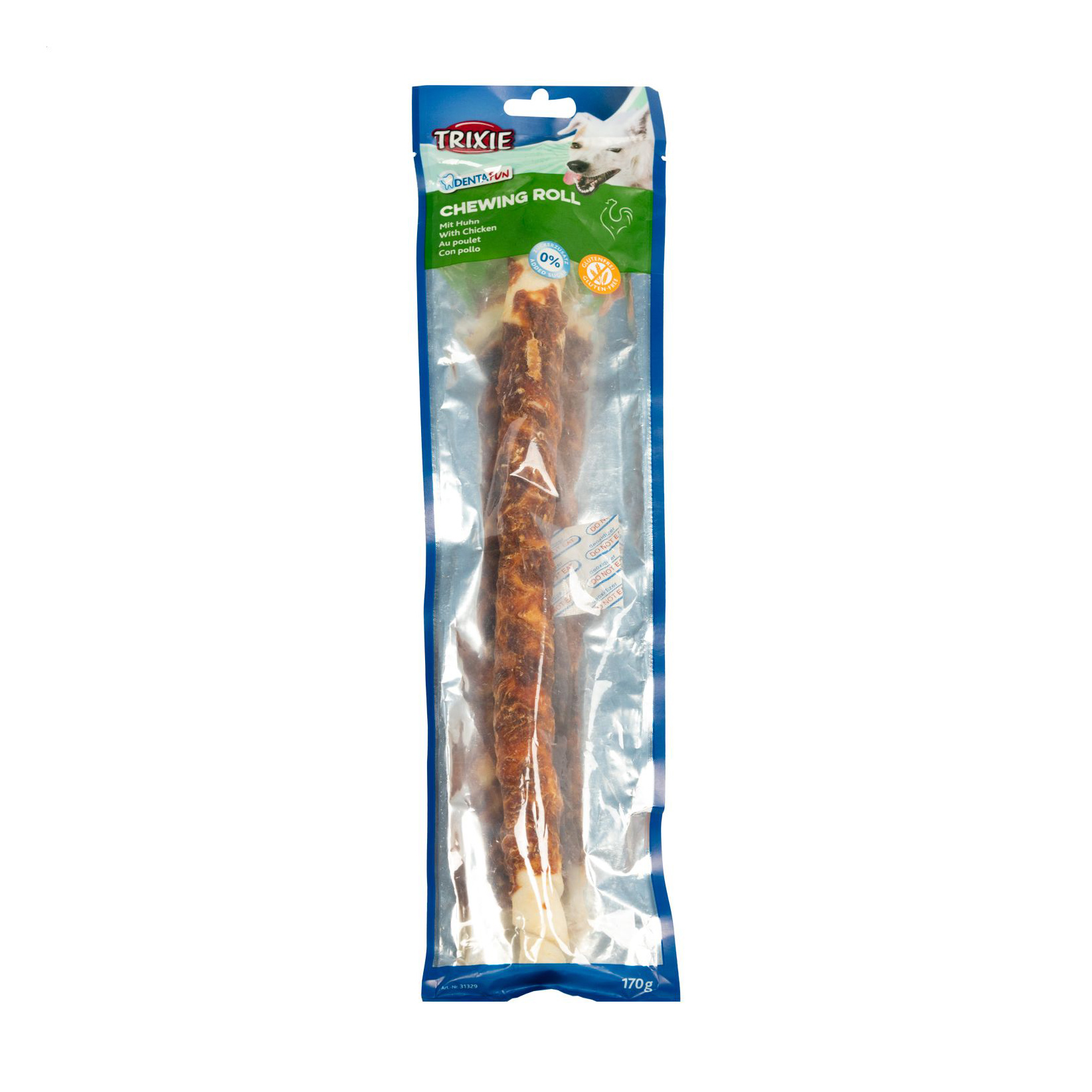 

Ласощі для собак Trixie Denta Fun Chewing Rolls для чищення зубів, з куркою, 170 г