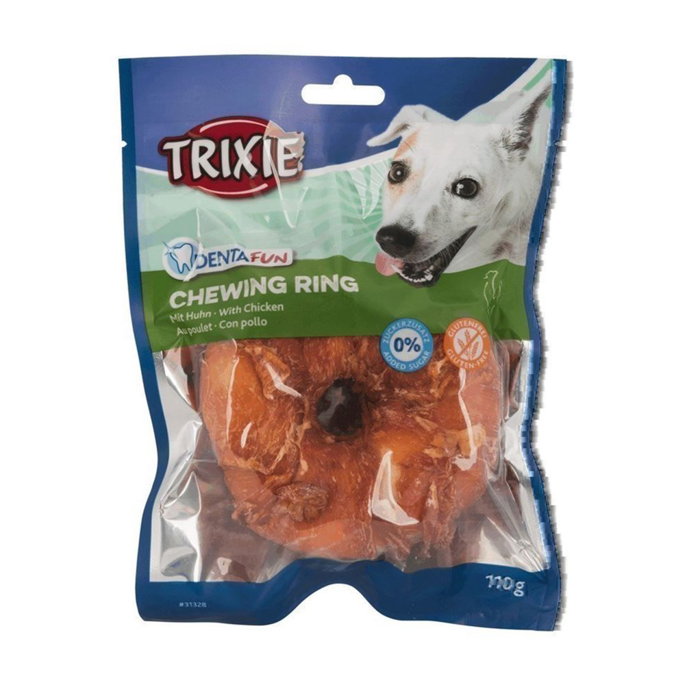 

Ласощі для собак Trixie Denta Fun Chewing Ring з куркою, діаметр 10 см, 110 г