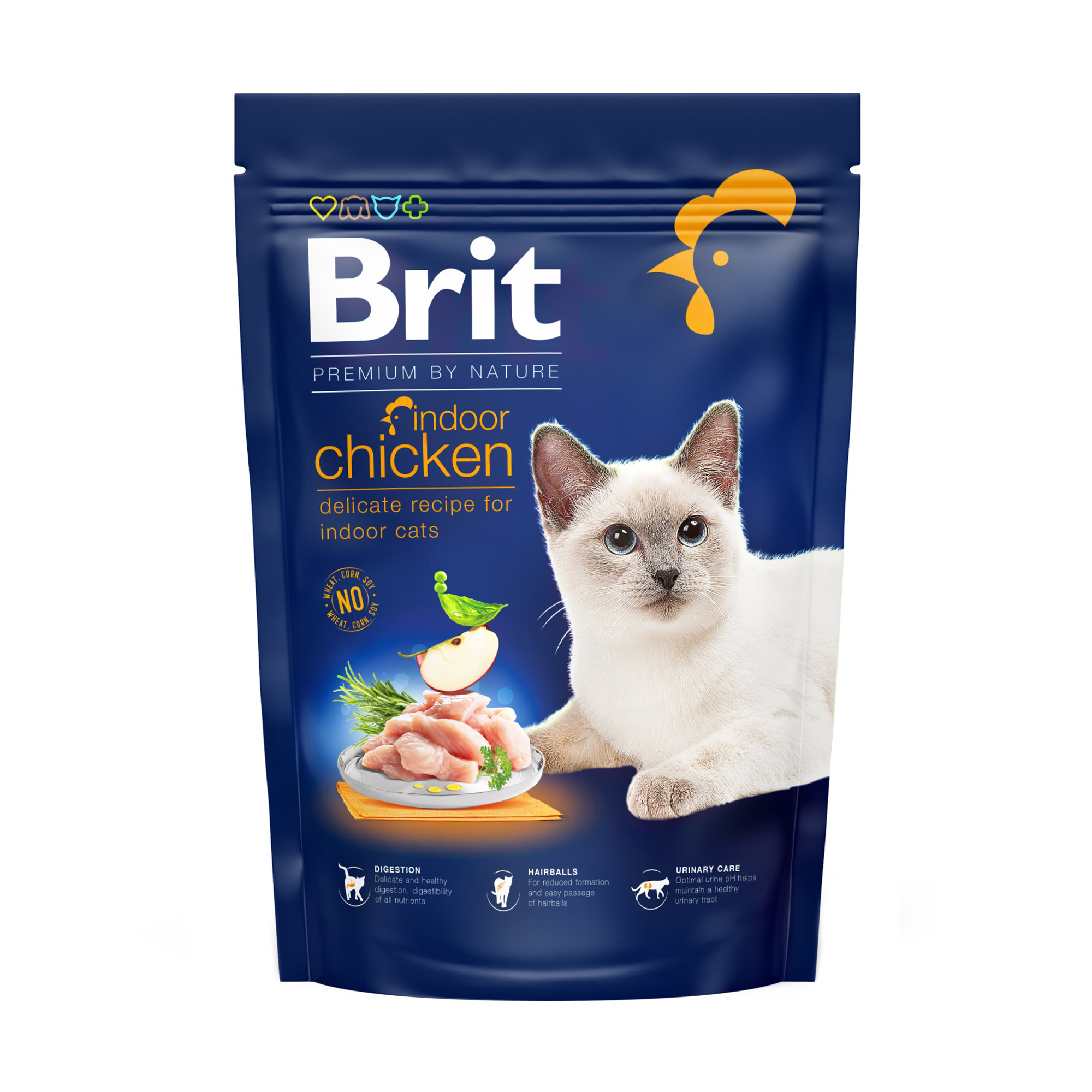 

Сухий корм для кішок всіх порід, що мешкають у приміщенні Brit Premium By Nature Indoor з куркою, 800 г