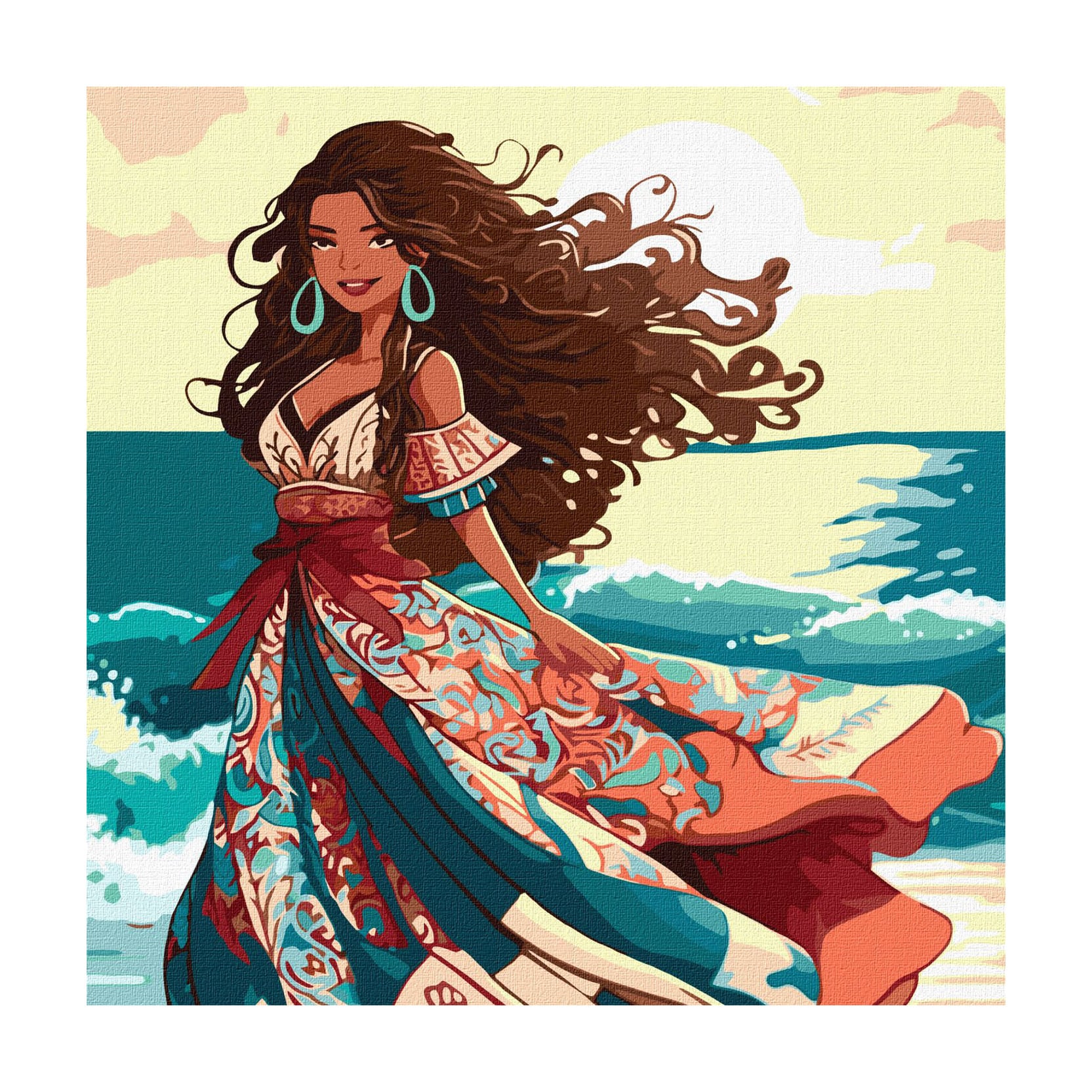 

Картина за номерами Ideyka Красуня на узбережжі, 40*40 см (KHO8332)