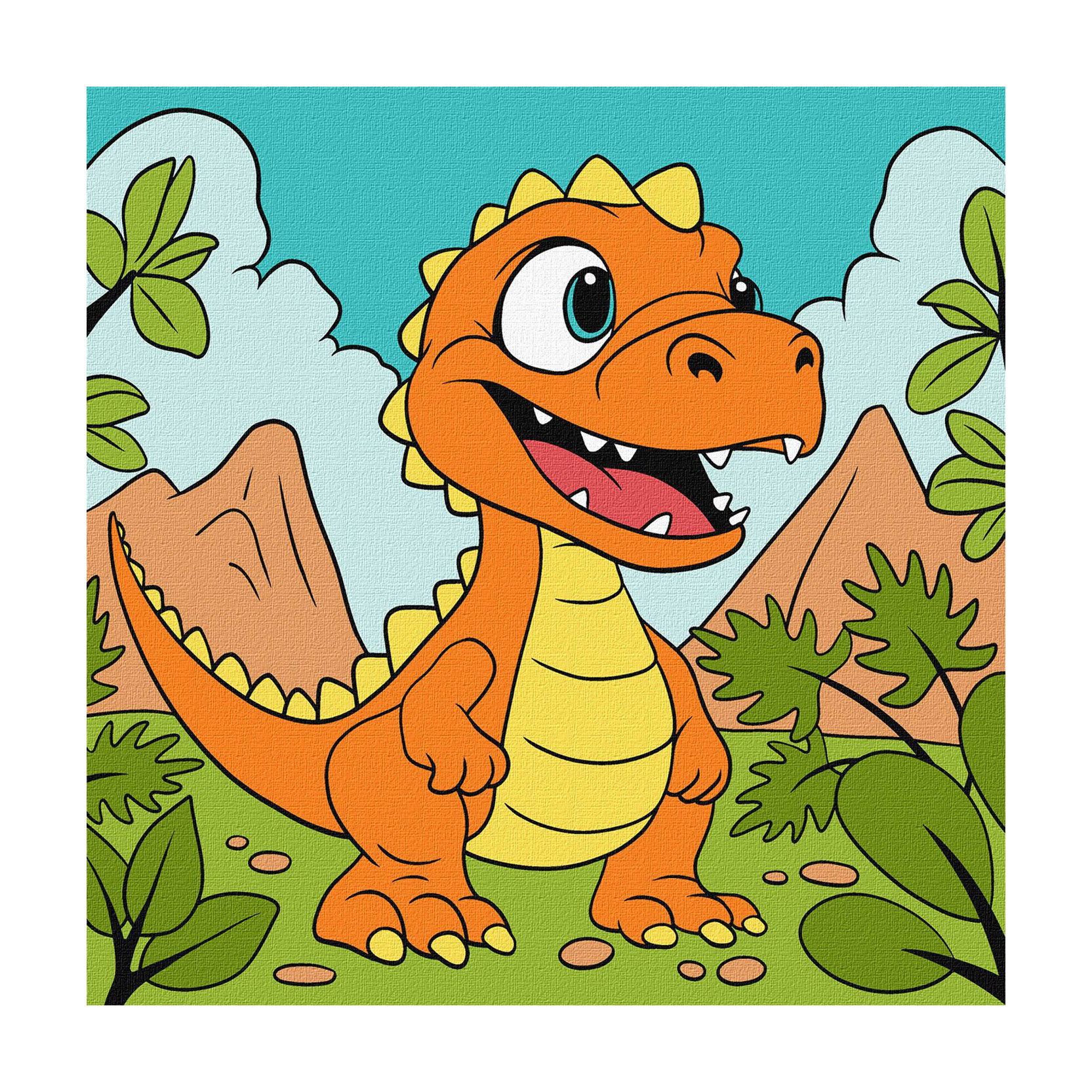 

Картина за номерами Ideyka Кумедний динозавр, 25*25 см (KHO6104)