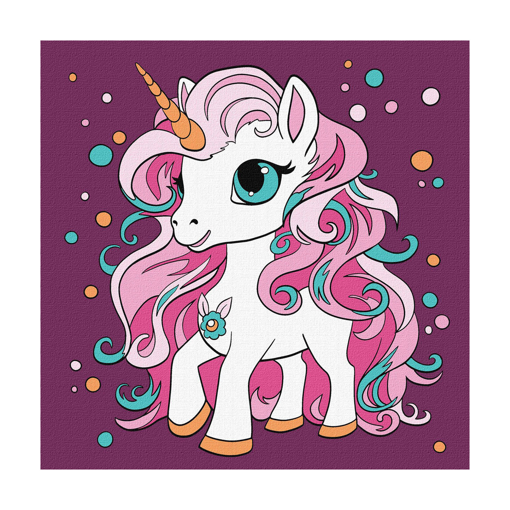 

Картина за номерами Ideyka Чарівна одноріжка, 25*25 см (KHO6108)