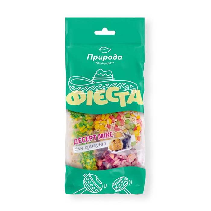 

Уцінка! Ласощі для гризунів Природа Фієста, десерт-мікс, 70 г