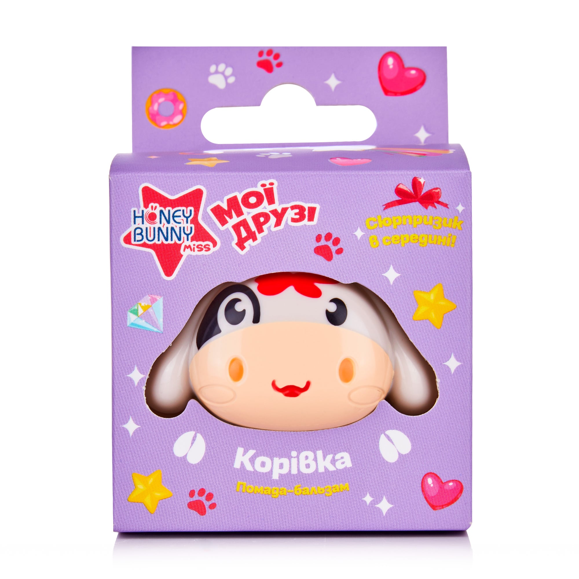 

Бальзам для губ Honey Bunny Miss Мої друзі, Корівка, з сюрпризом, 3 г