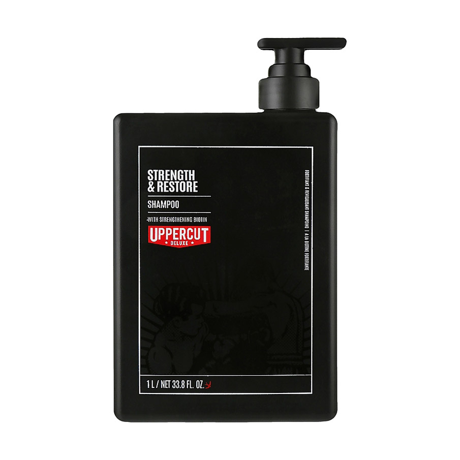 

Уцінка! Чоловічий шампунь для волосся Uppercut Deluxe Strength And Restore Shampoo, 1 л