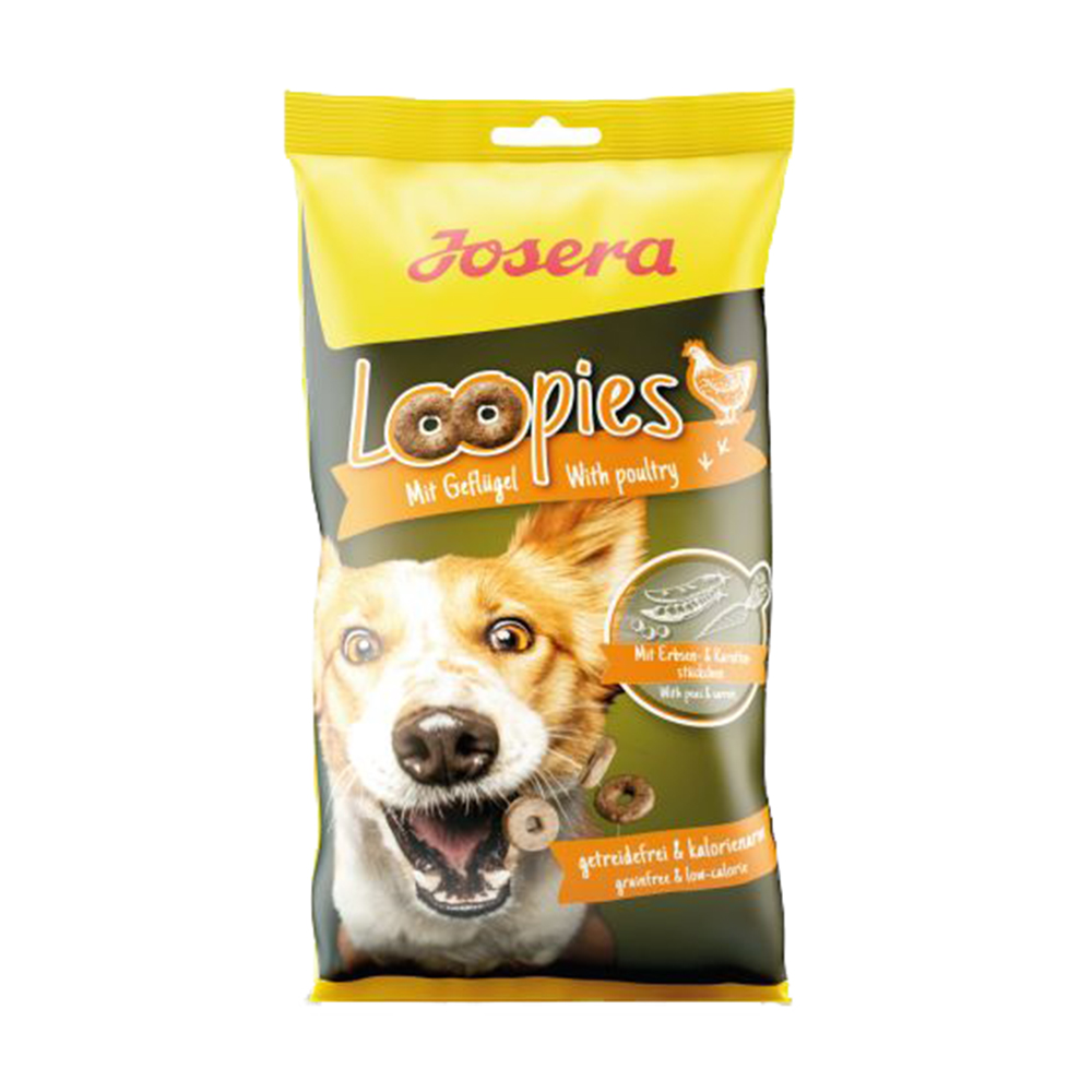 

Ласощі для собак Josera Loopies Mit Geflugel з куркою, 150 г