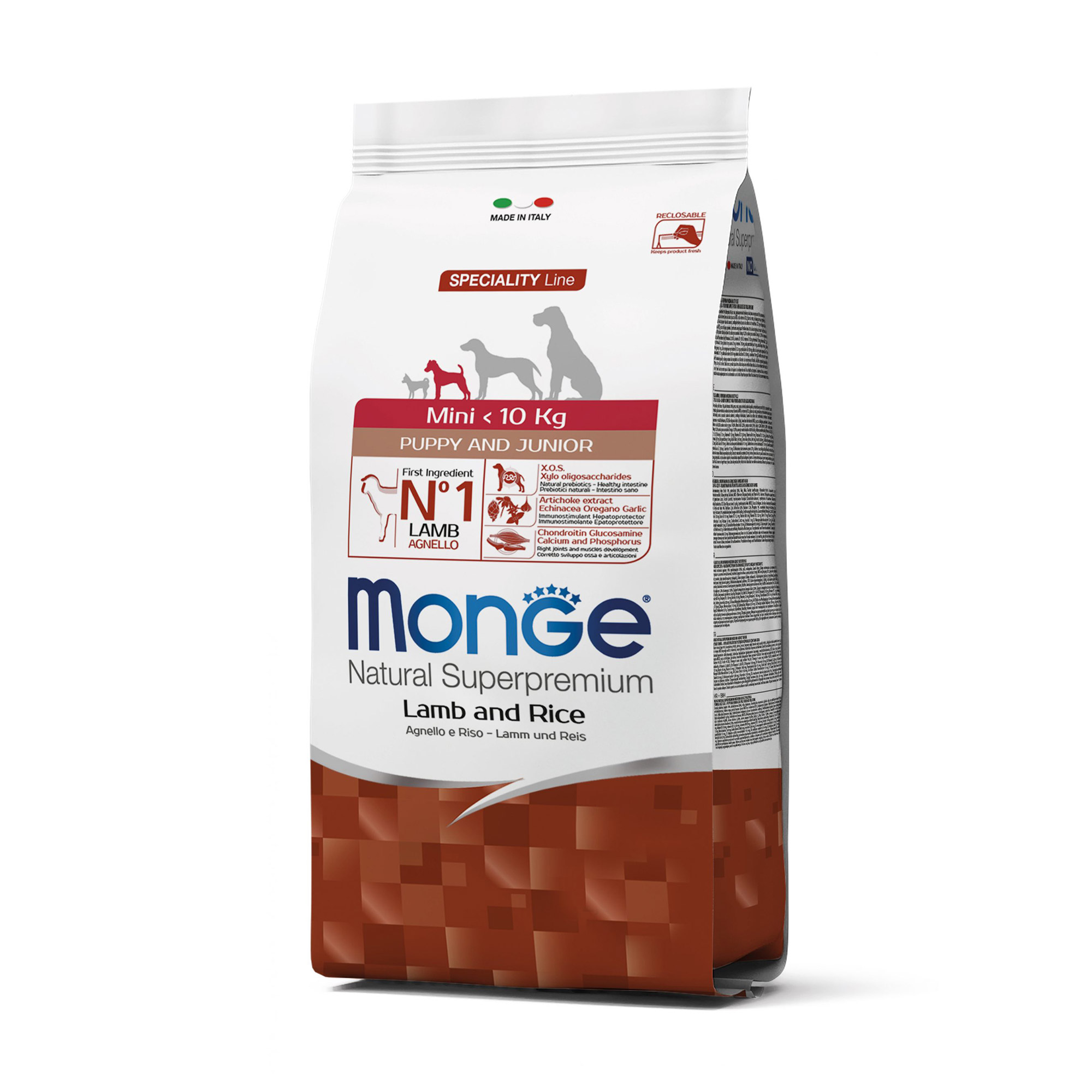 

Уцінка! Сухий корм Monge Mini Puppy & Junior для цуценят малих порід (до 10 кг), зі смаком ягня з рисом, 2.5 кг