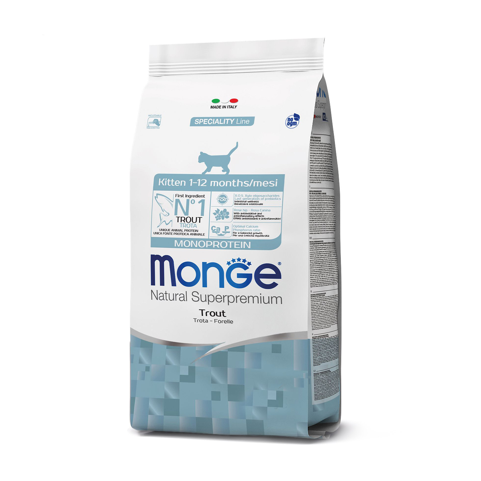 

Сухий корм Monge Kitten Monoprotein для кошенят (від 1 до 12 місяців), зі смаком форелі, 1.5 кг