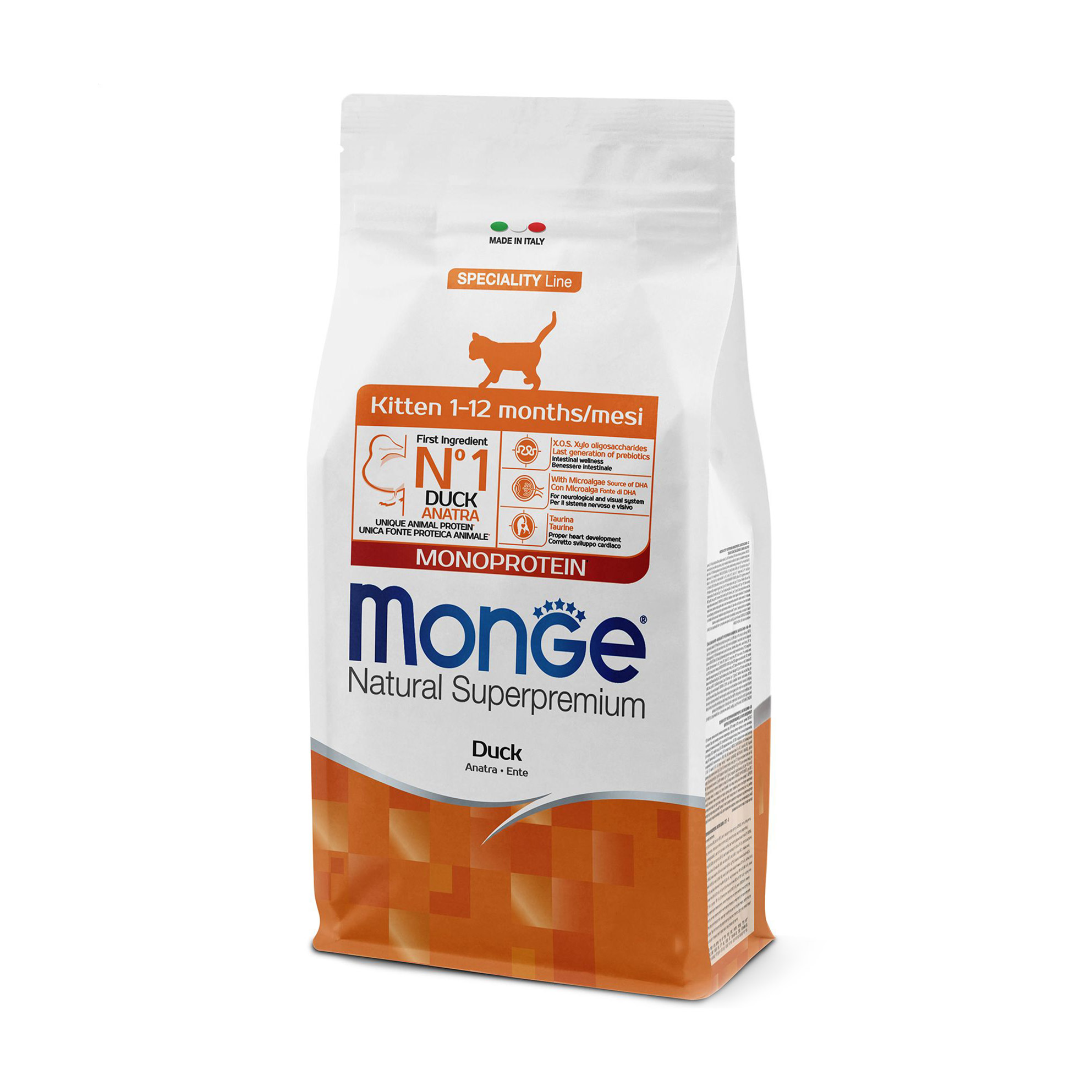 

Сухий корм Monge Kitten Monoprotein для кошенят (від 1 до 12 місяців), зі смаком качки, 400 г