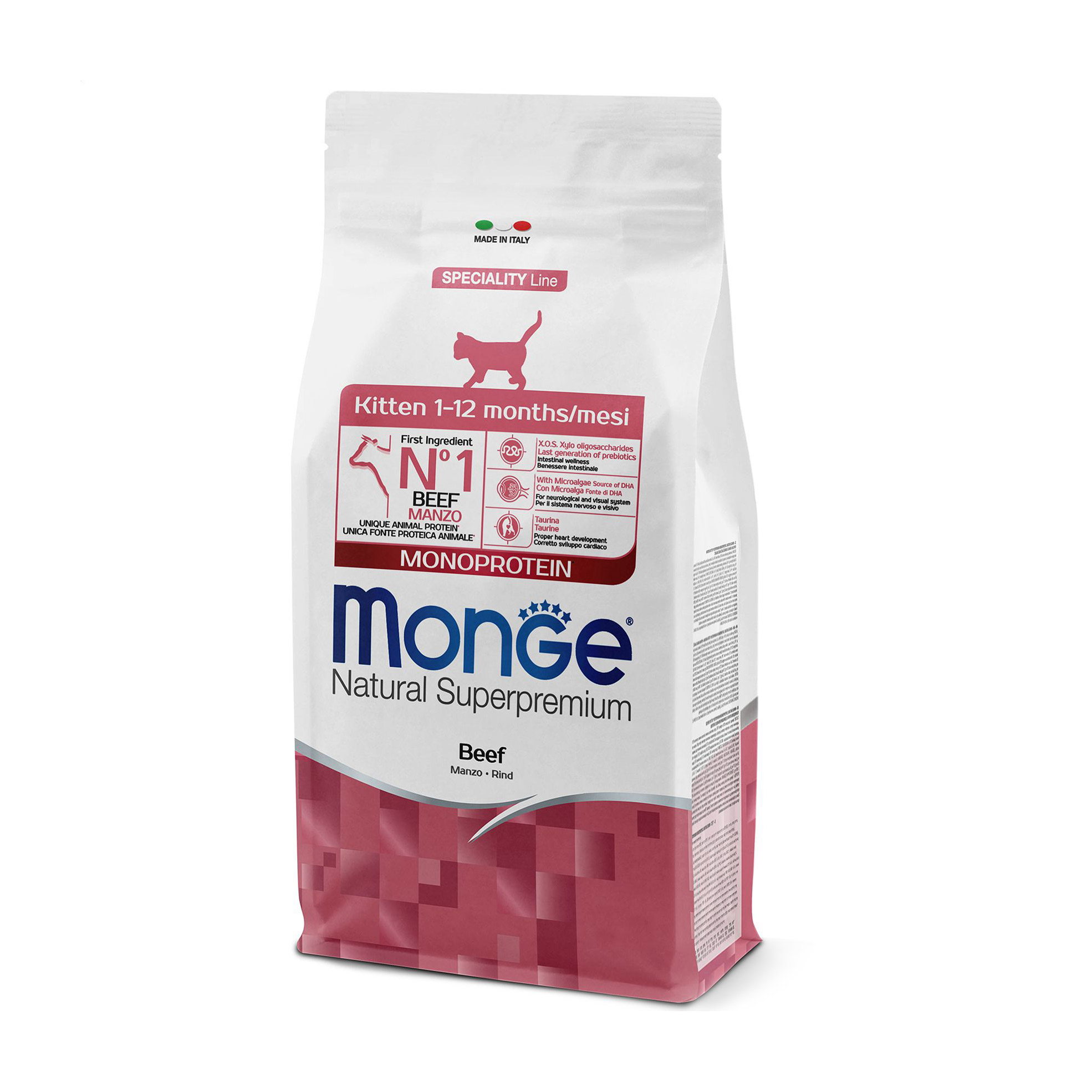 

Сухий корм Monge Kitten Monoprotein для кошенят (від 1 до 12 місяців), зі смаком яловичини, 400 г