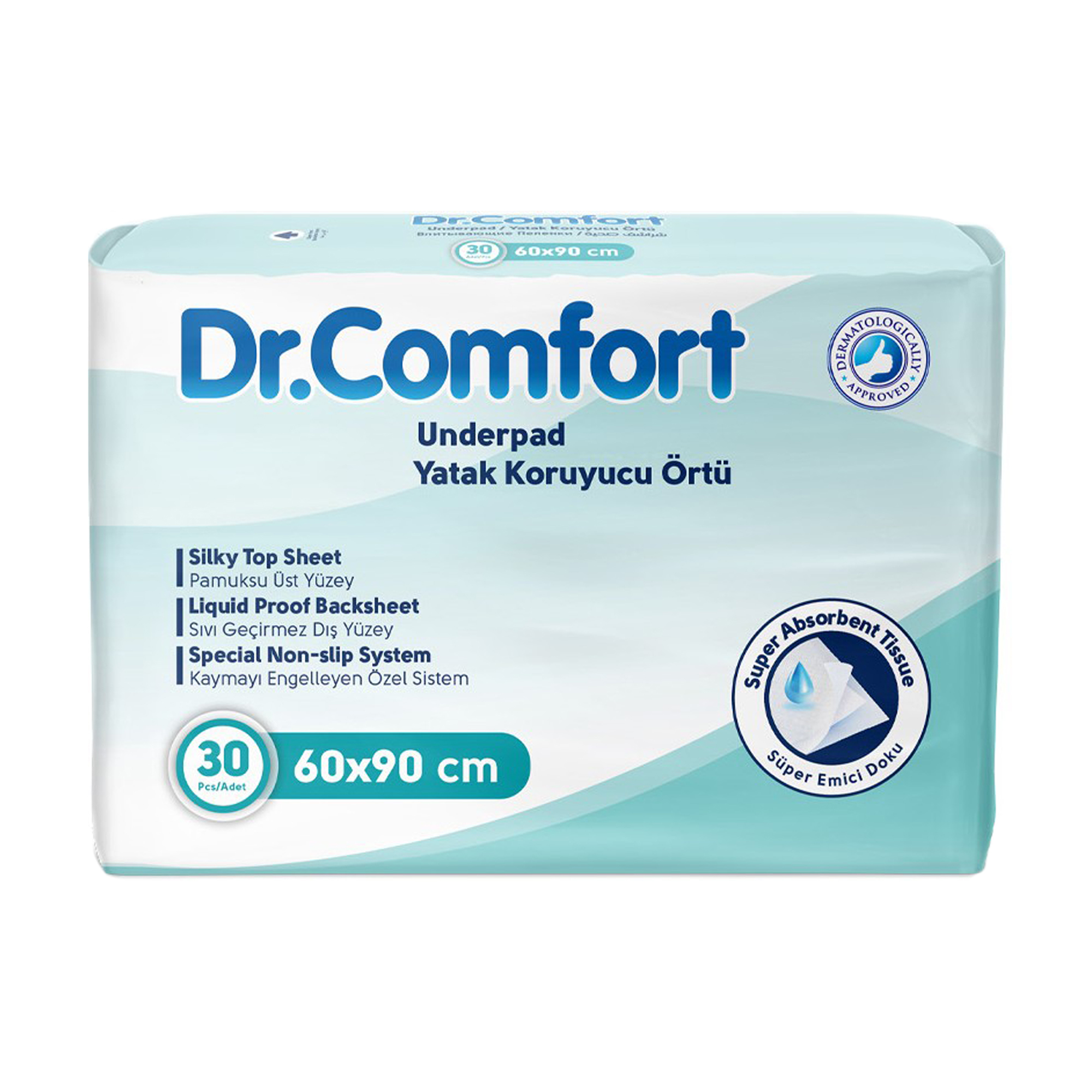 

Уцінка! Одноразові пелюшки Dr.Comfort Поглинаючі, 60*90 см, 30 шт