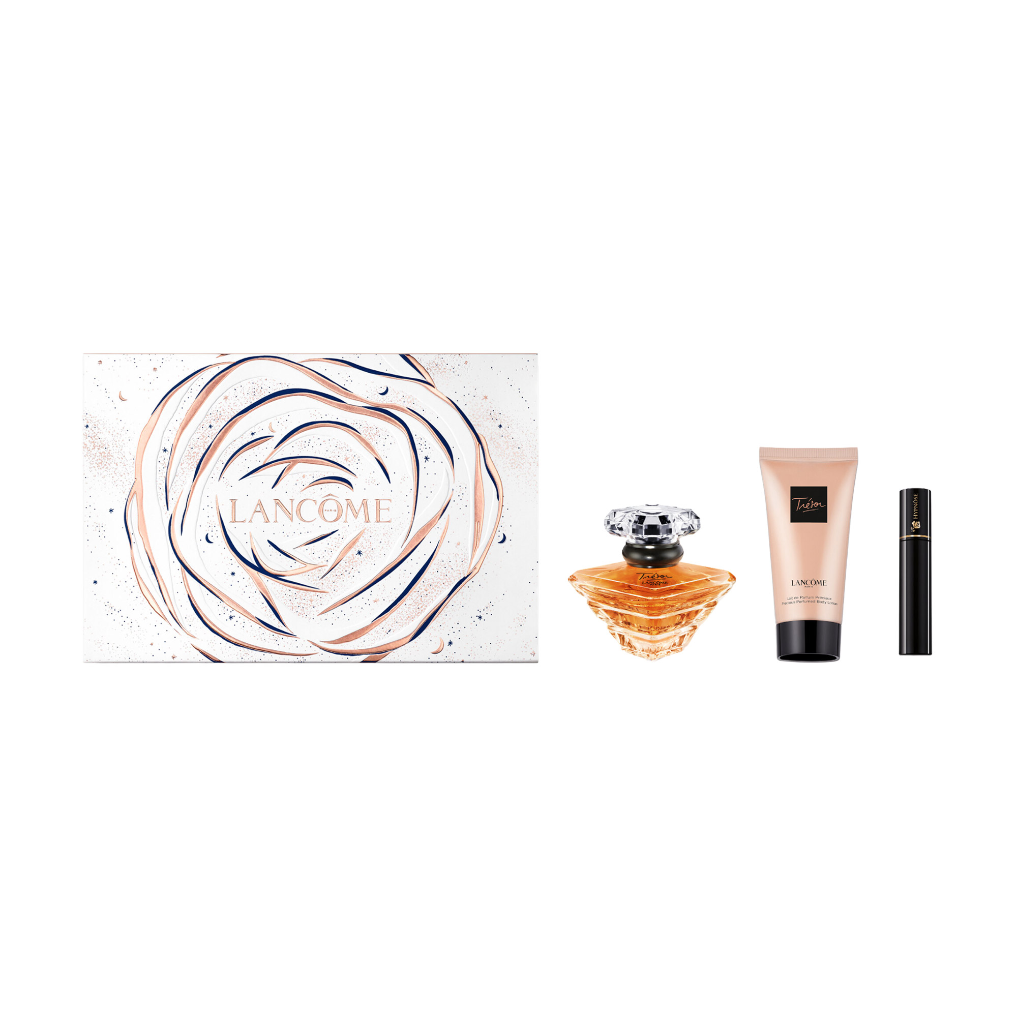 

Парфумований набір жіночий Lancome Tresor (парфумована вода, 30 мл + лосьйон для тіла, 50 мл + туш для вій, 2 мл)