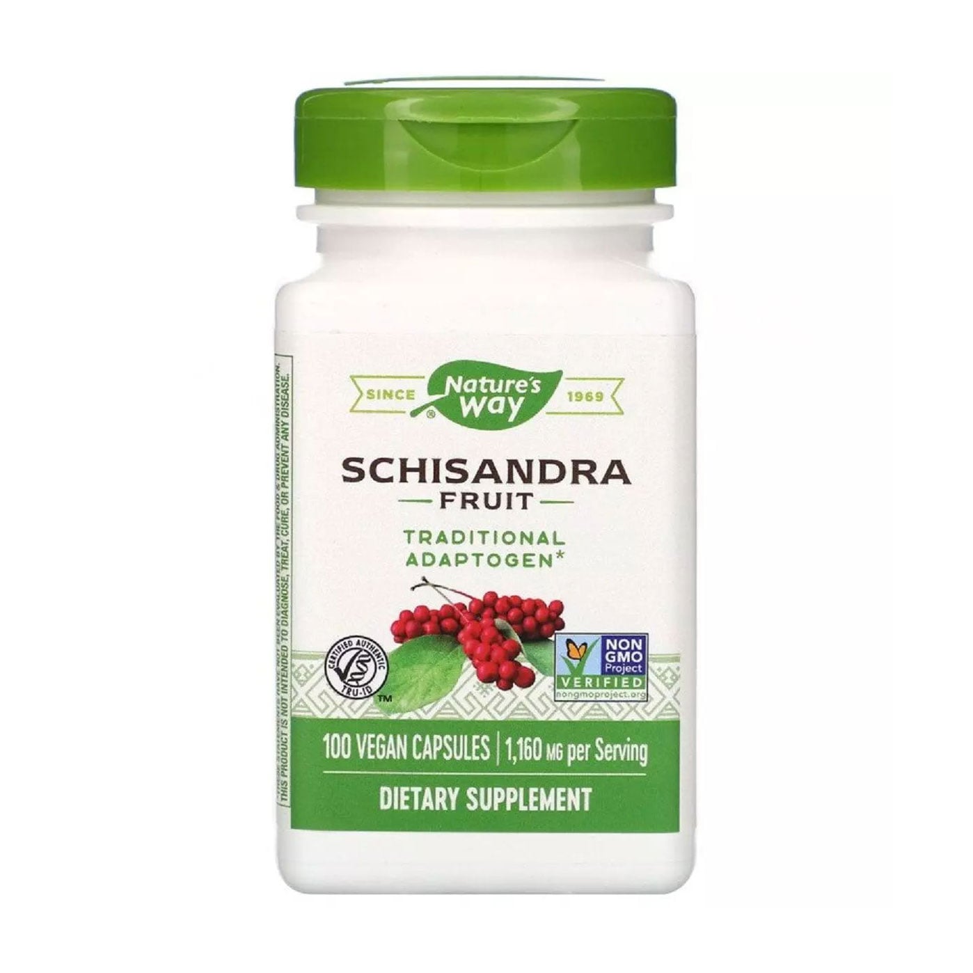 

Лимонник Nature's Way Schisandra Fruit 580 мг, 100 капсул