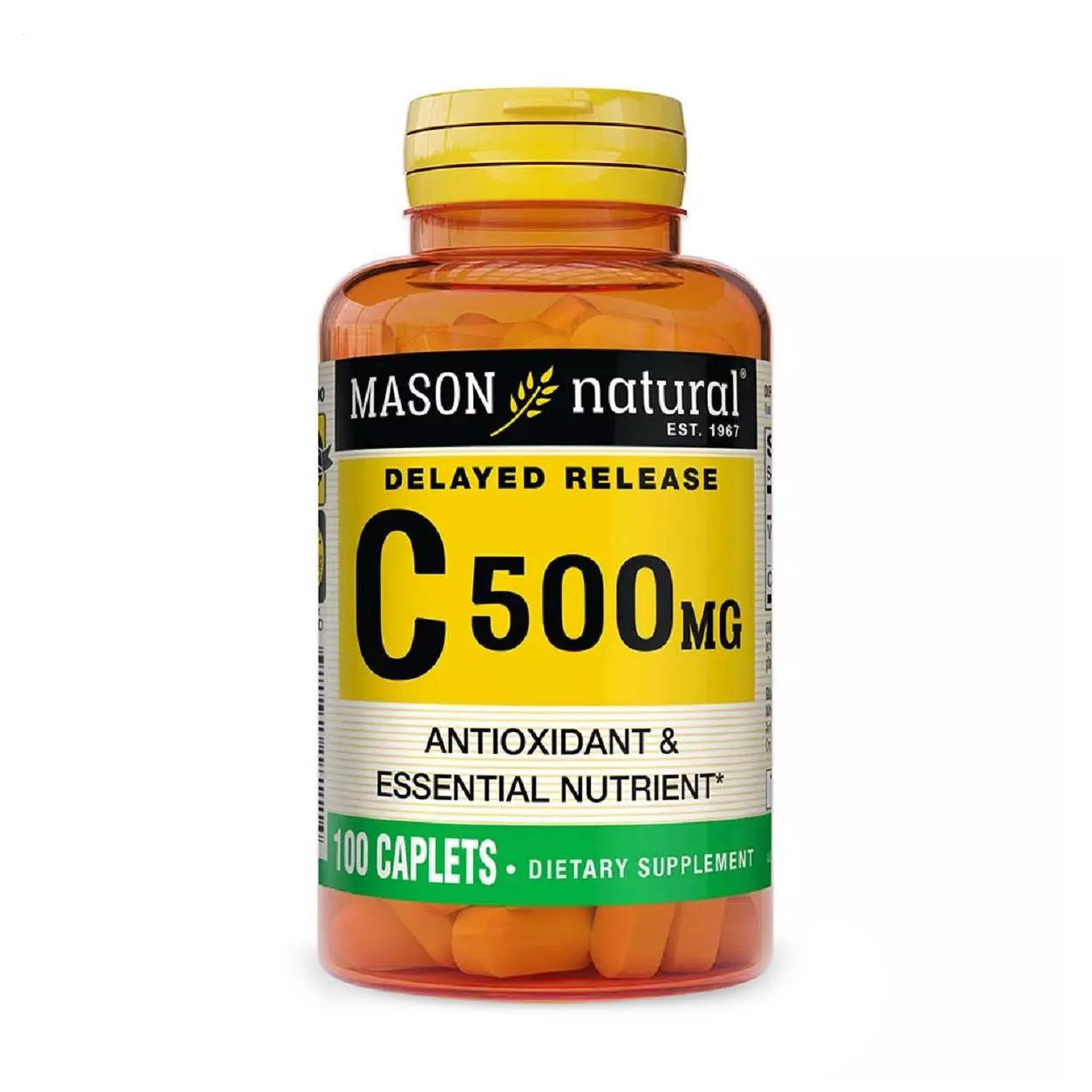 

Вітамін C Mason Natural Vitamin C Delayed Release повільного вивільнення, 500 мг, 100 каплет