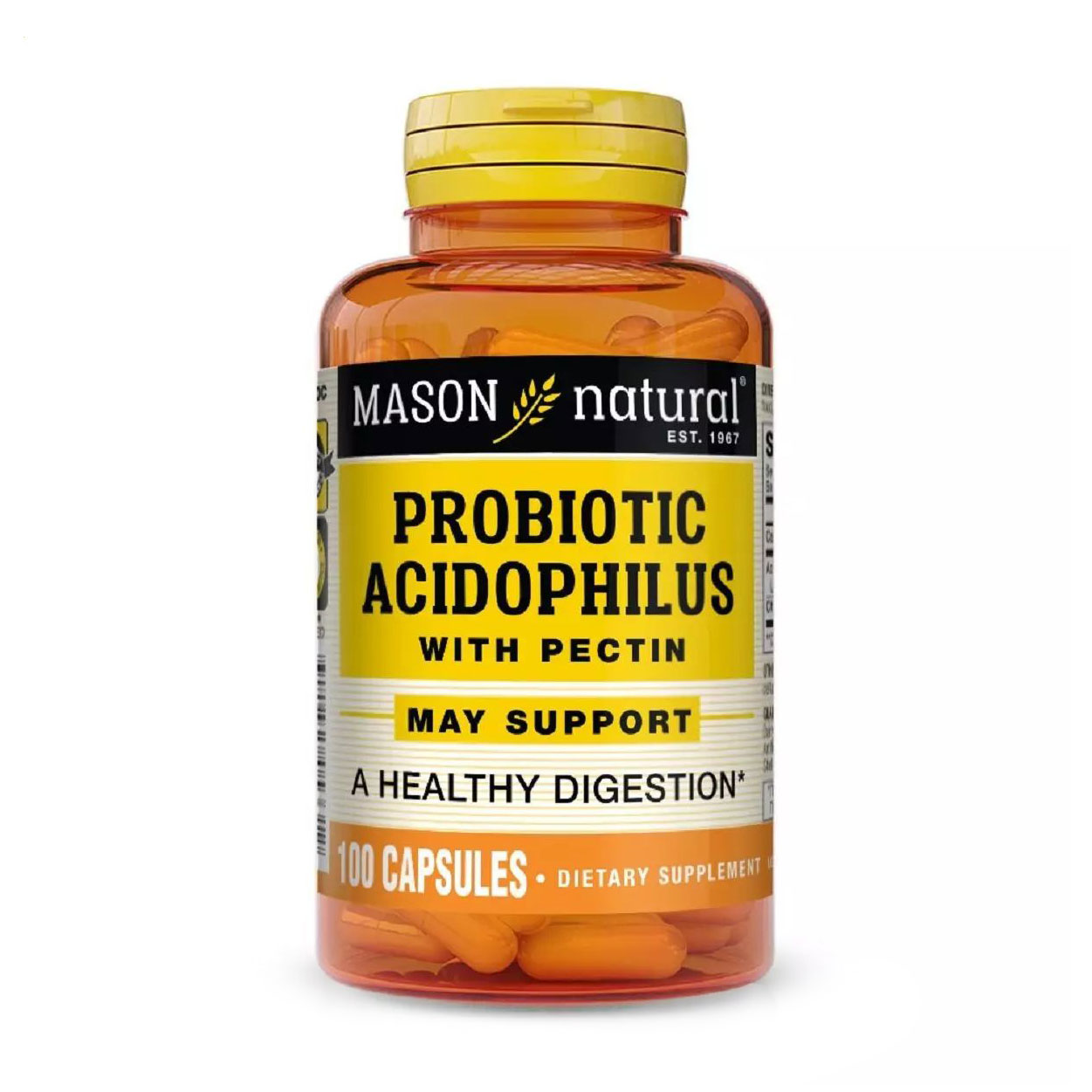 

Пробіотик з пектином Mason Natural Probiotic Acidophilus With Pectin, 100 капсул