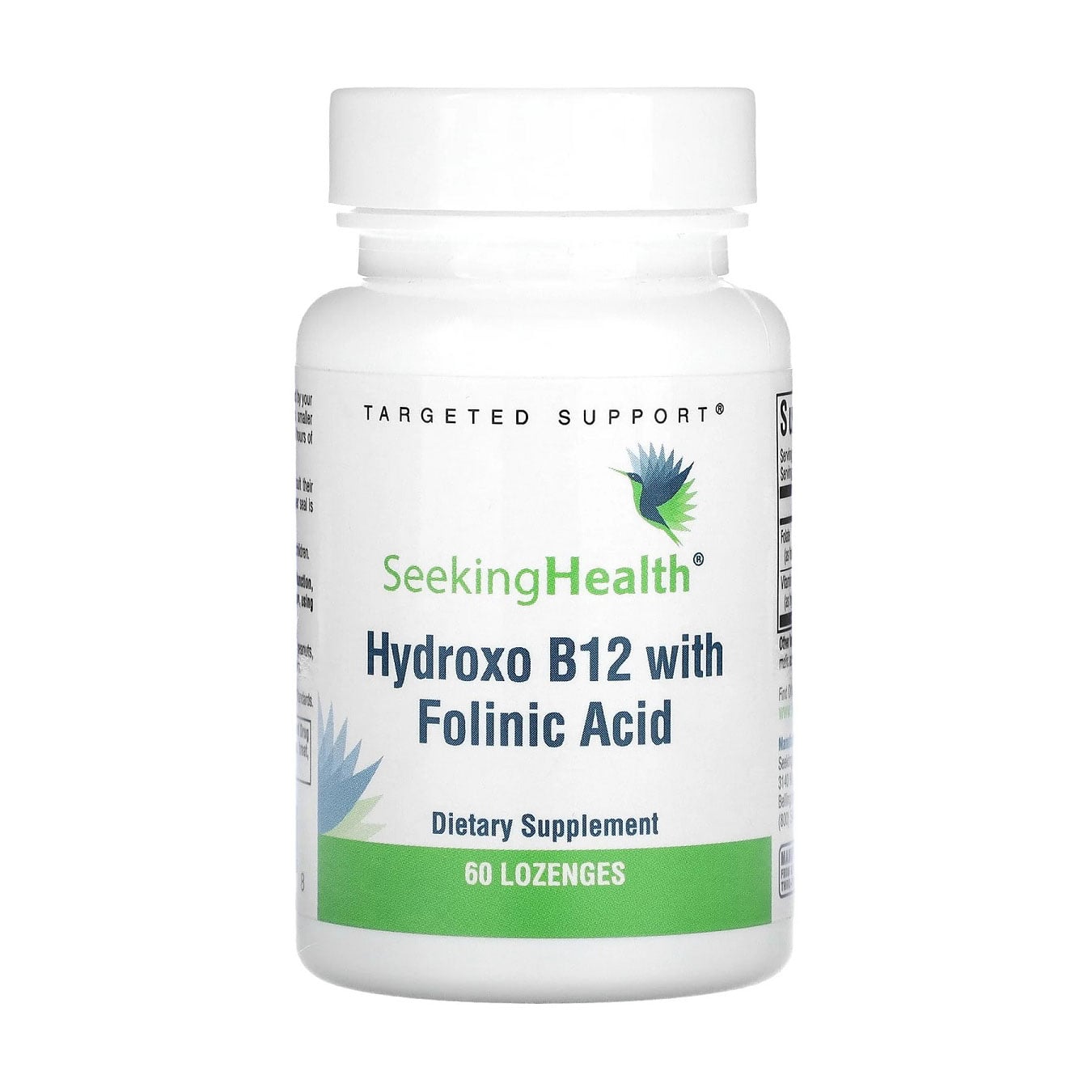 

Вітамін B12 і фолієва кислота Seeking Health Hydroxo B12 With Folinic Acid зі смаком вишні, 60 льодяників