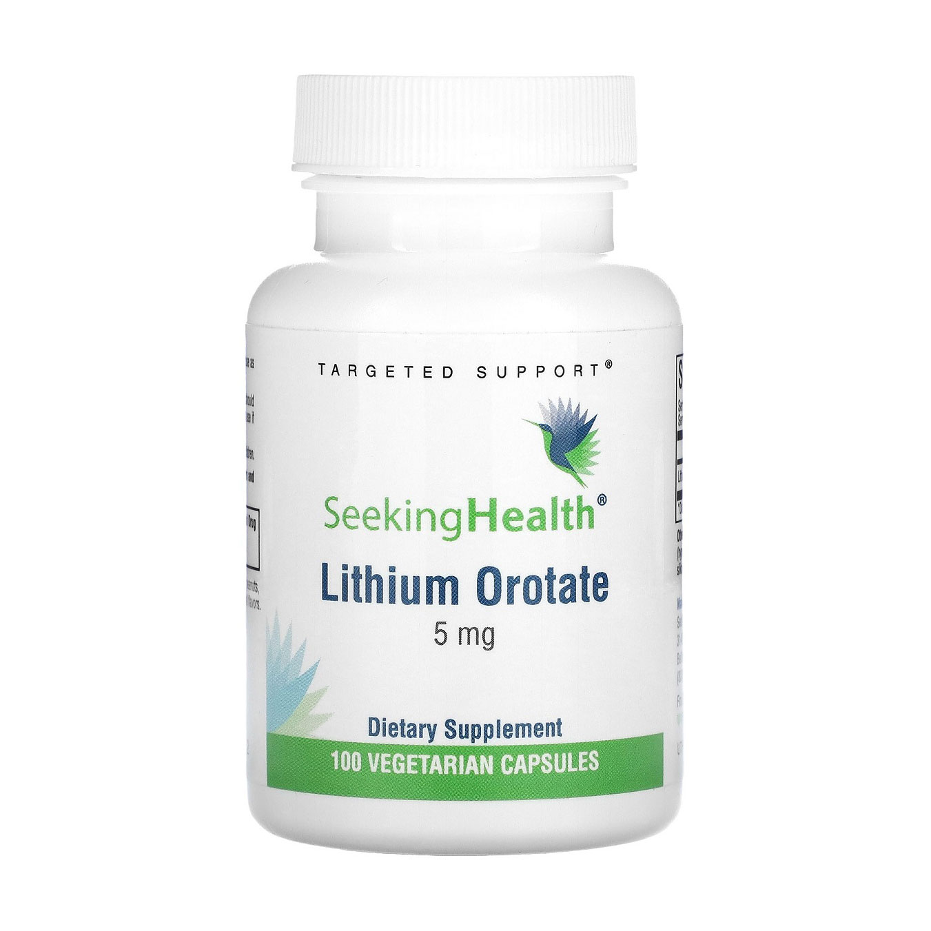 

Літій оротат Seeking Health Lithium Orotate 5 мг, 100 капсул