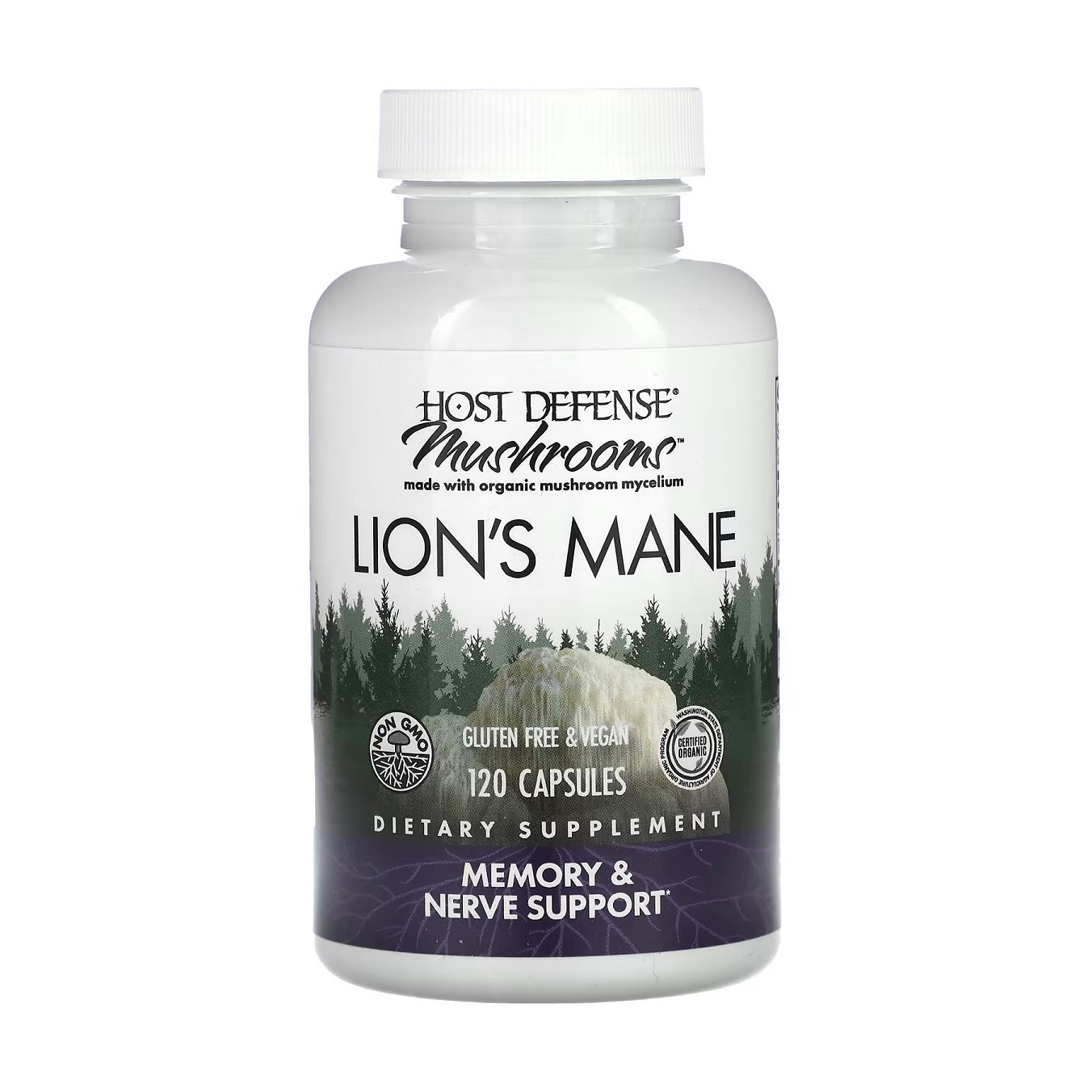 

Їжовик гребінчастий Fungi Perfecti Lion's Mane Підтримка пам'яті та нервів, 120 капсул