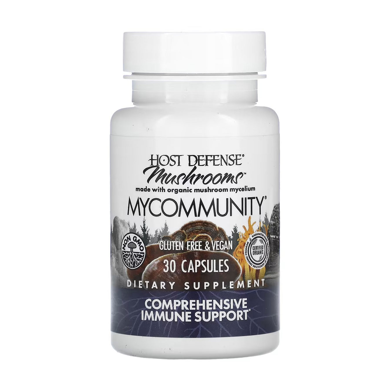 

Комплекс із 17 грибів Fungi Perfecti Mushrooms Comprehensive Immune Support Підтримка імунітету, 30 капсул