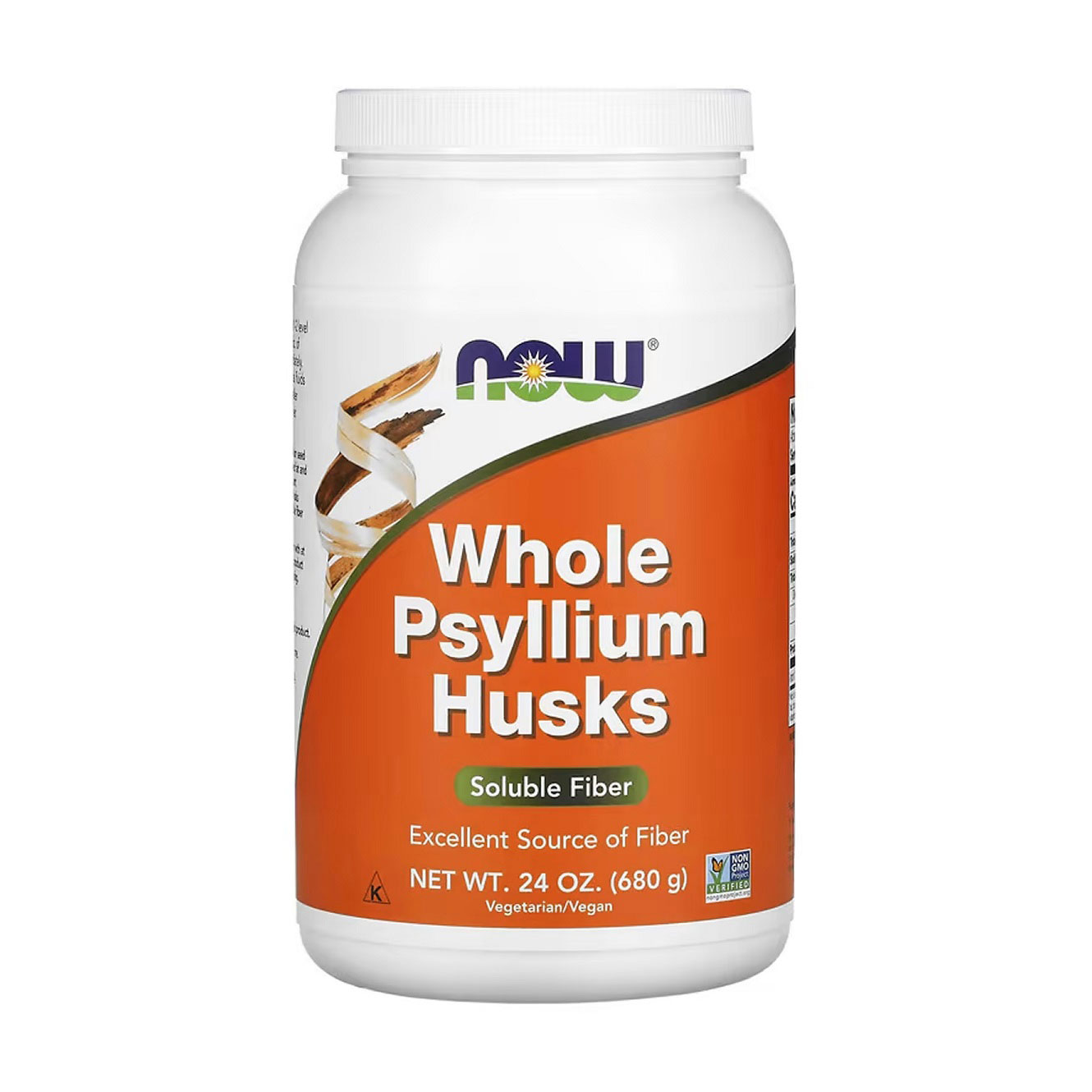 

Цілісне лушпиння подорожника Now Foods Whole Psyllium Husks в порошку, 680 г