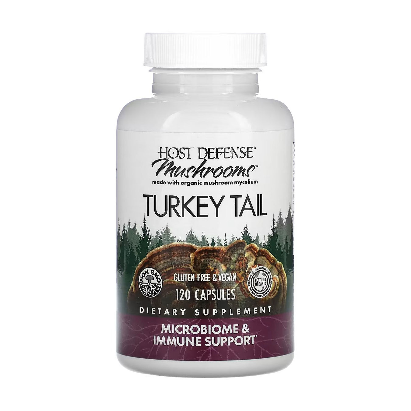

Трутовик різнокольоровий Fungi Perfecti Turkey Tail Microbiome & Immune Support, 120 капсул