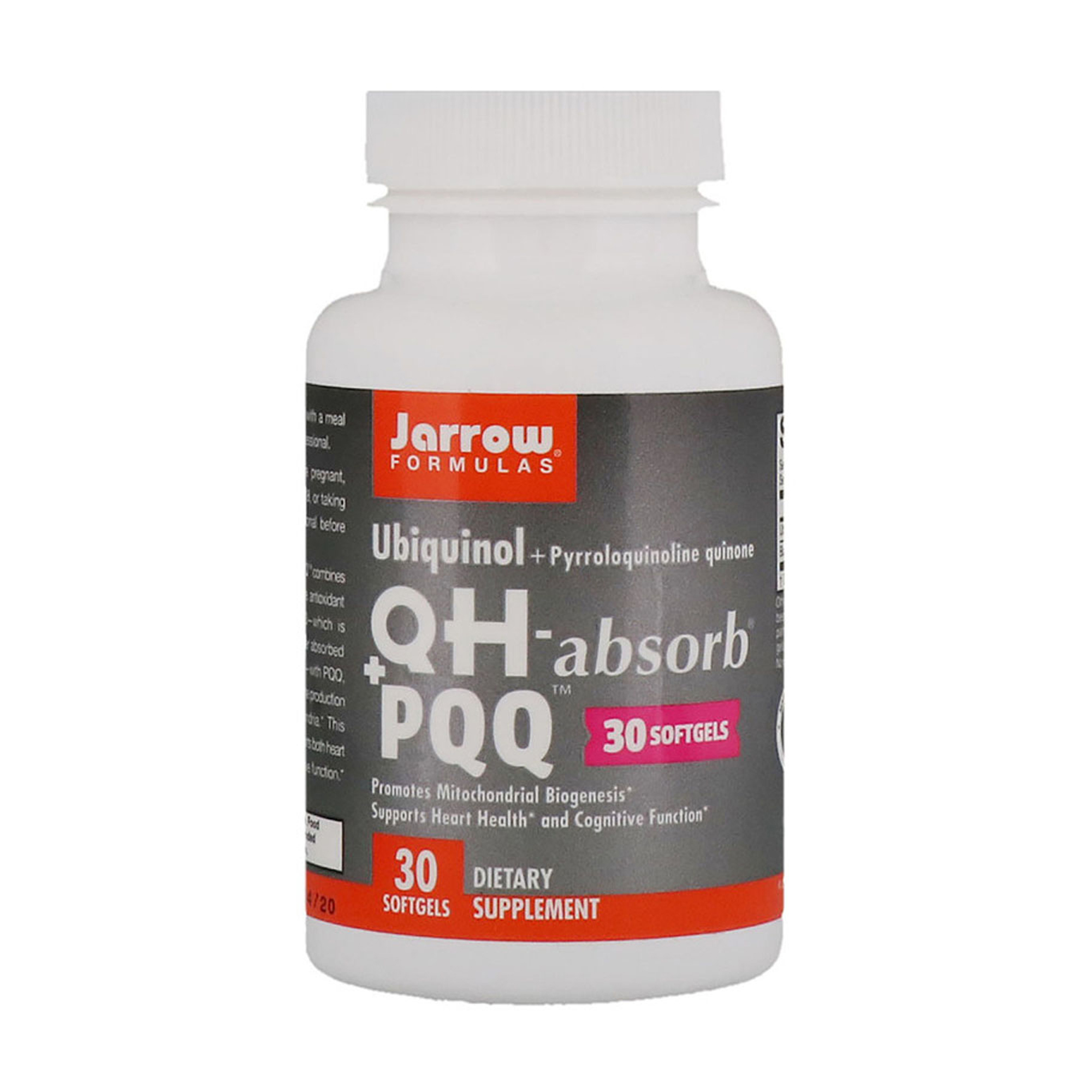 

Убіхінол та пірролохінолінхінон Jarrow Formulas Ubiquinol + Pyrroloquinoline Quinone QH-Absorb + PQQ, 30 желатинових капсул