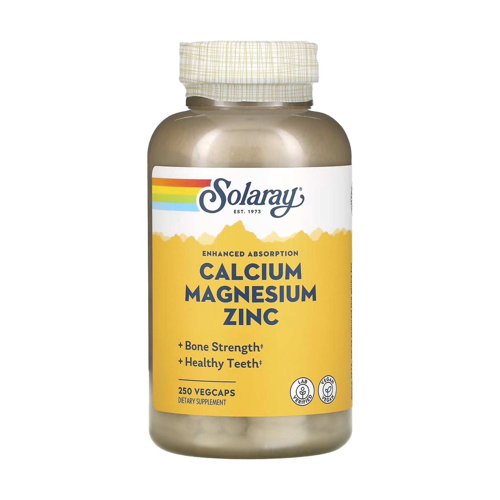 

Кальцій, магній та цинк Solaray Calcium Magnesium Zinc, 250 капсул