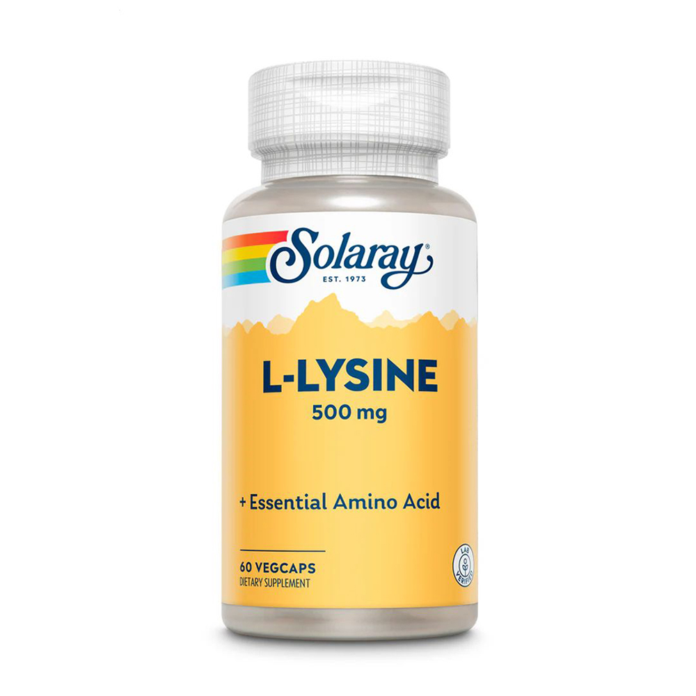 

L-Лізин Solaray L-Lysine 500 мг, 60 капсул