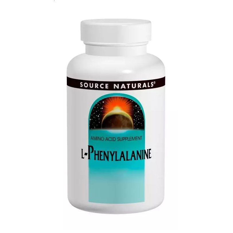 

L-Фенілаланін Source Naturals L-Phenylalanine 500 мг, 100 таблеток