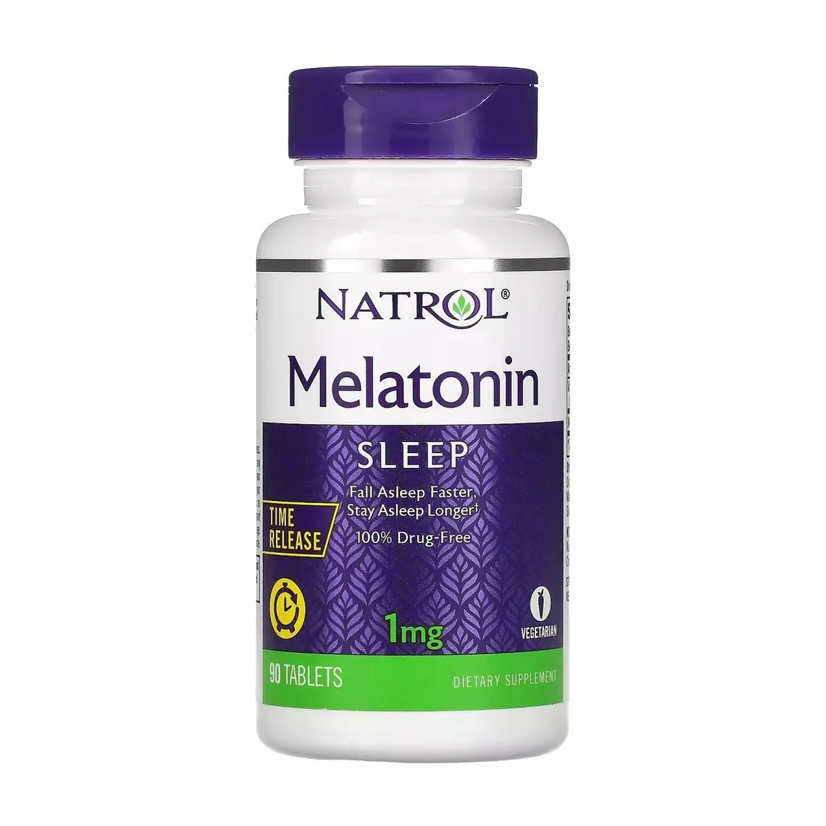 

Мелатонін Natrol Melatonin Time Release із уповільненим вивільненням 1 мг, 90 таблеток