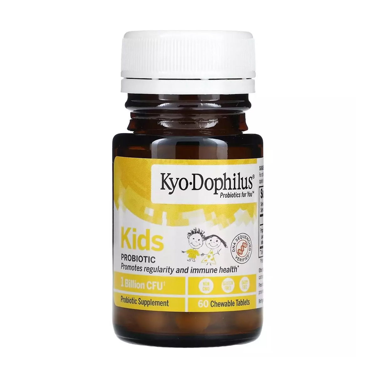 

Дитячий пробіотик Kyolic Kyo-Dophilus Kids Probiotic, зі смаком ванілі, 60 жувальних таблеток