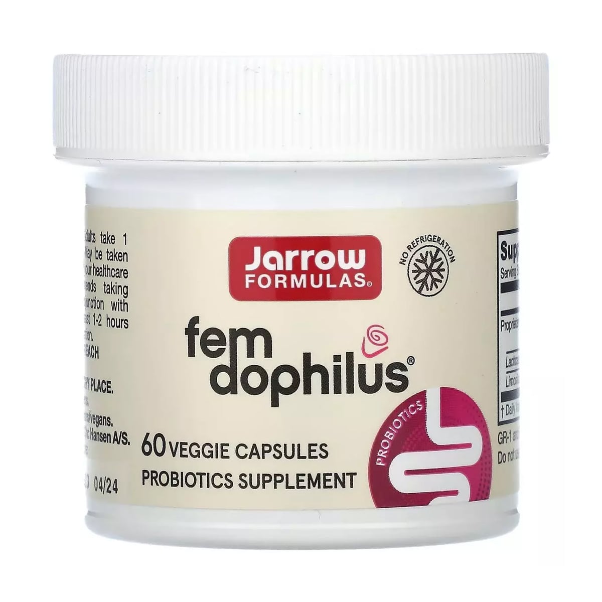 

Жіночий пробіотик Jarrow Formulas Fem Dophilus 1 млрд КУО, 60 вегетаріанських капсул