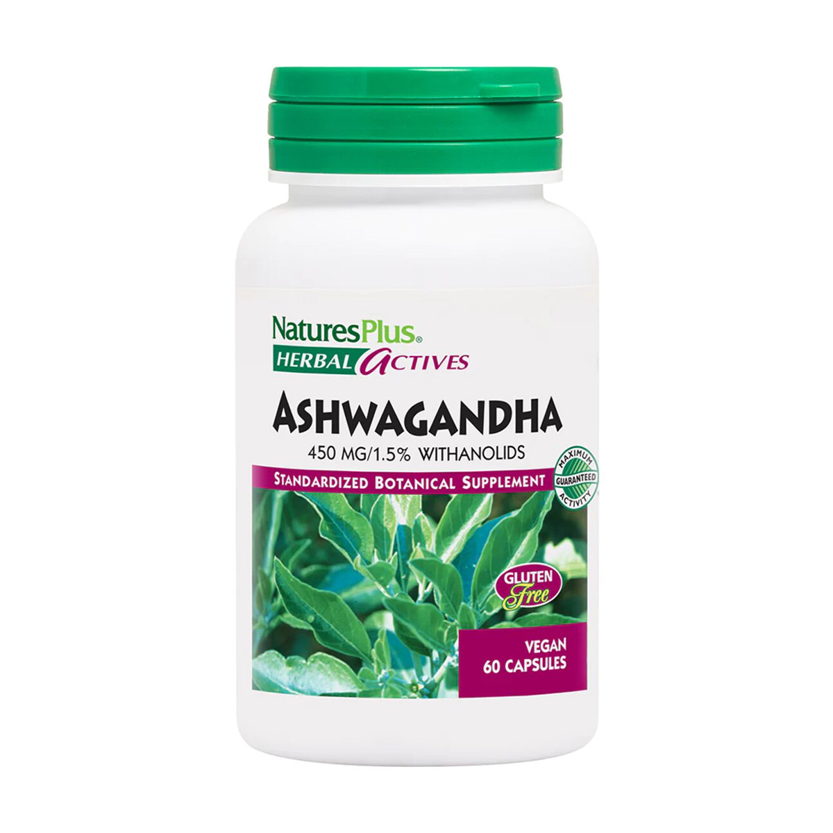 

Уцінка! Ашваганда NaturesPlus Herbal Actives Ashwagandha 450 мг, 60 вегетаріанських капсул