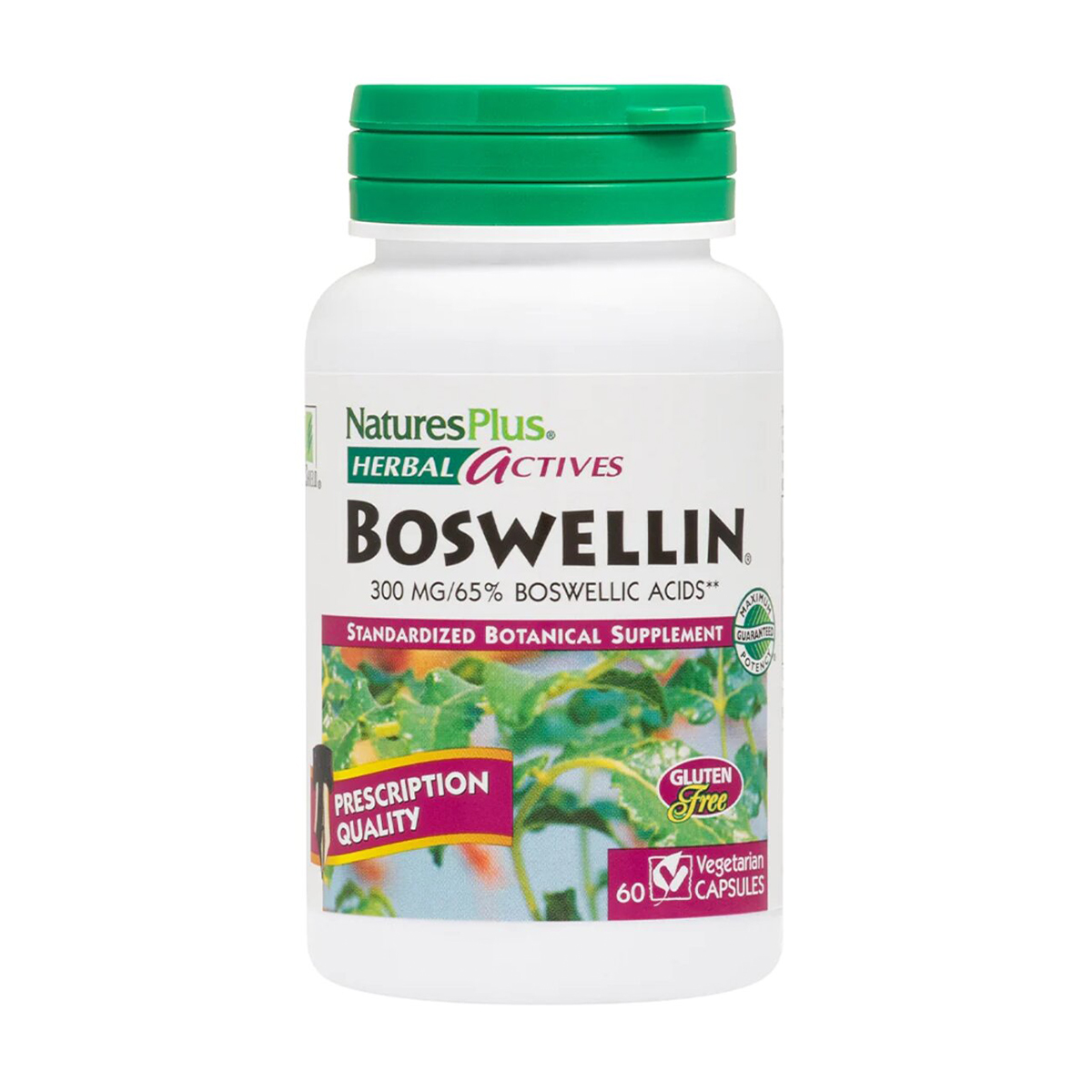 

Босвелін NaturesPlus Herbal Actives Boswellin 300 мг, 60 вегетаріанських капсул