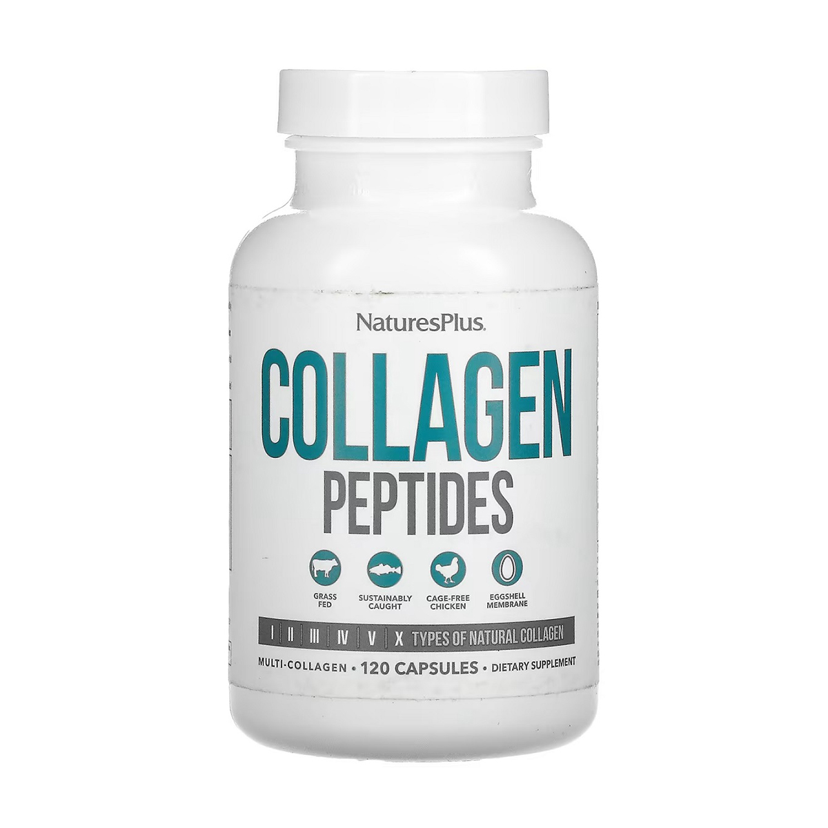 

Колагенові пептиди NaturesPlus Collagen Peptides, 120 капсул