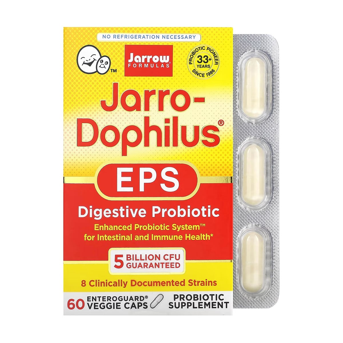 

Пробіотик Jarrow Formulas Jarro-Dophilus EPS 10 млрд КУО, 60 вегетаріанських капсул