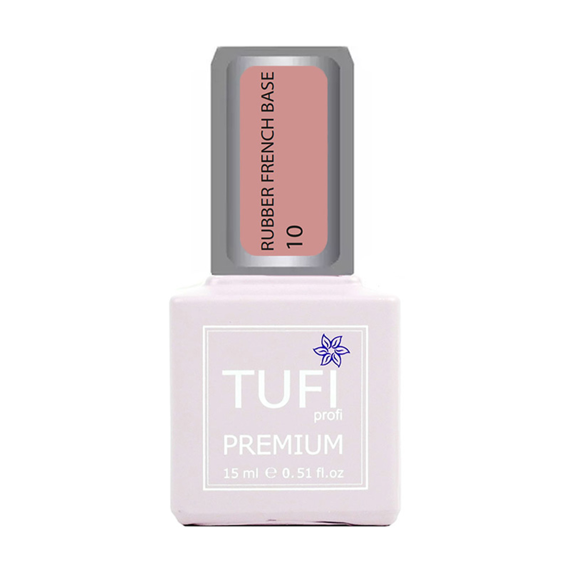 

База для гель-лаку Tufi profi Premium Rubber French Base 010 Соковитий персик, 15 мл