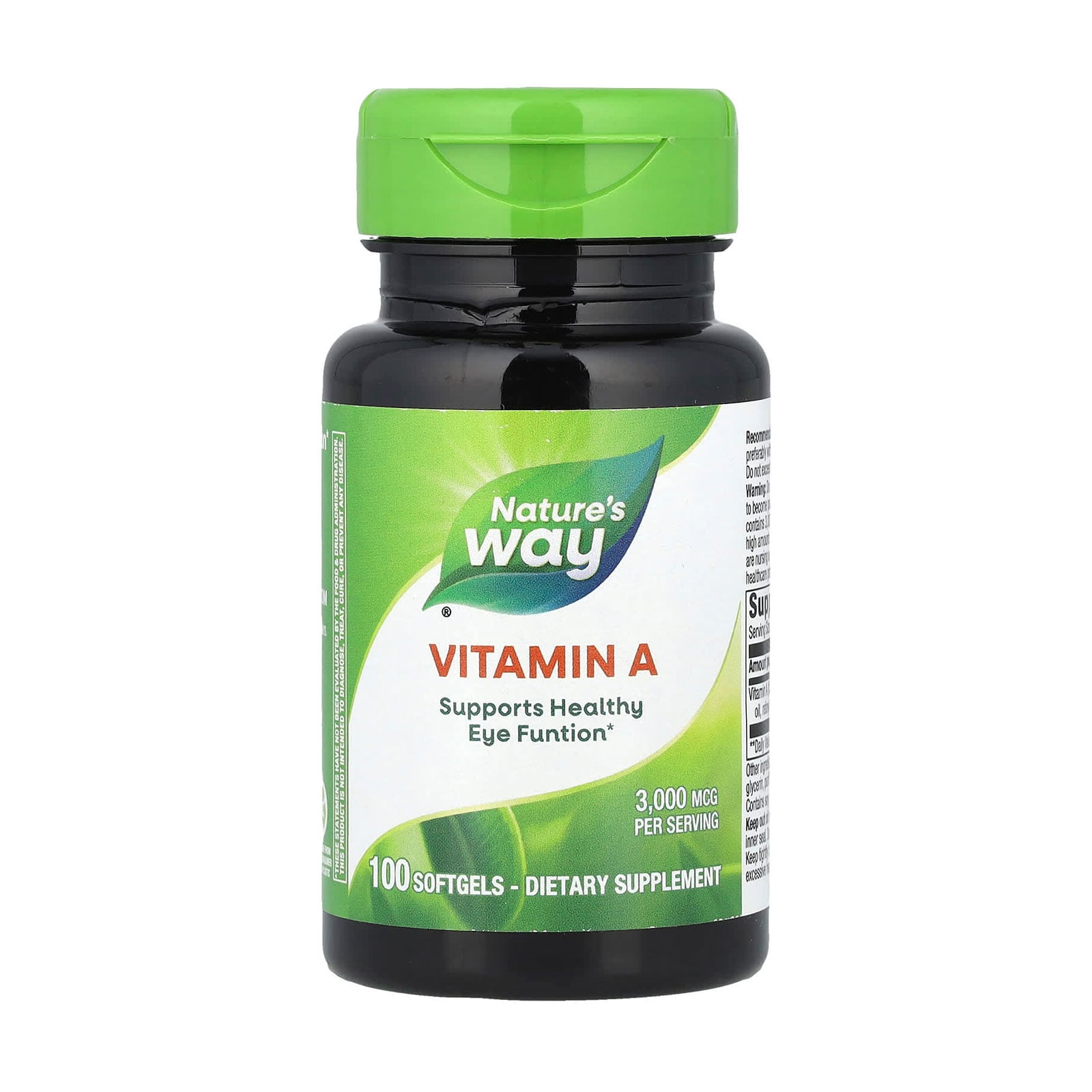 

Вітамін А Nature's Way Vitamin A 3000 мкг, 100 желатинових капсул
