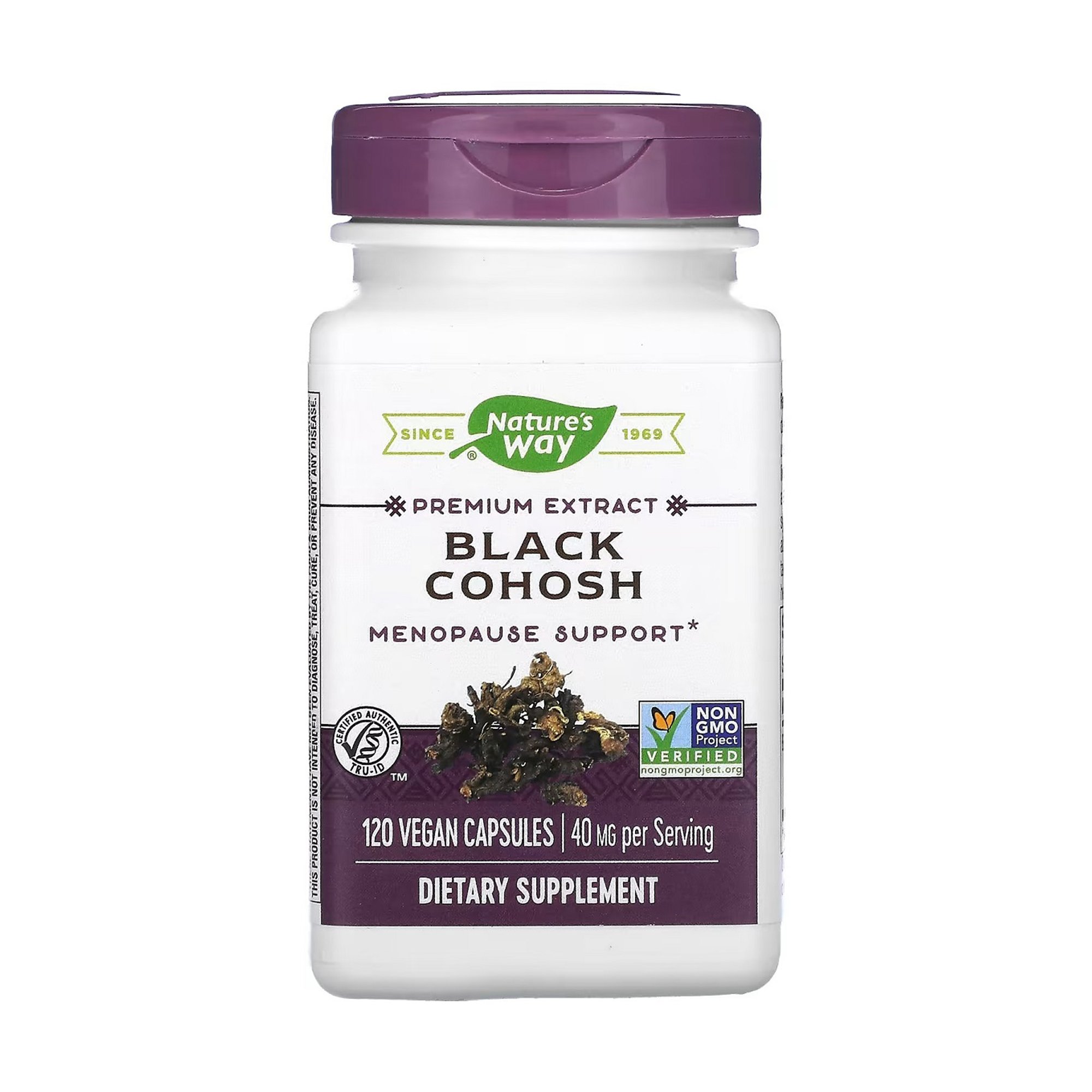 

Клопогон Nature's Way Black Cohosh 40 мг, 120 вегетаріанських капсул