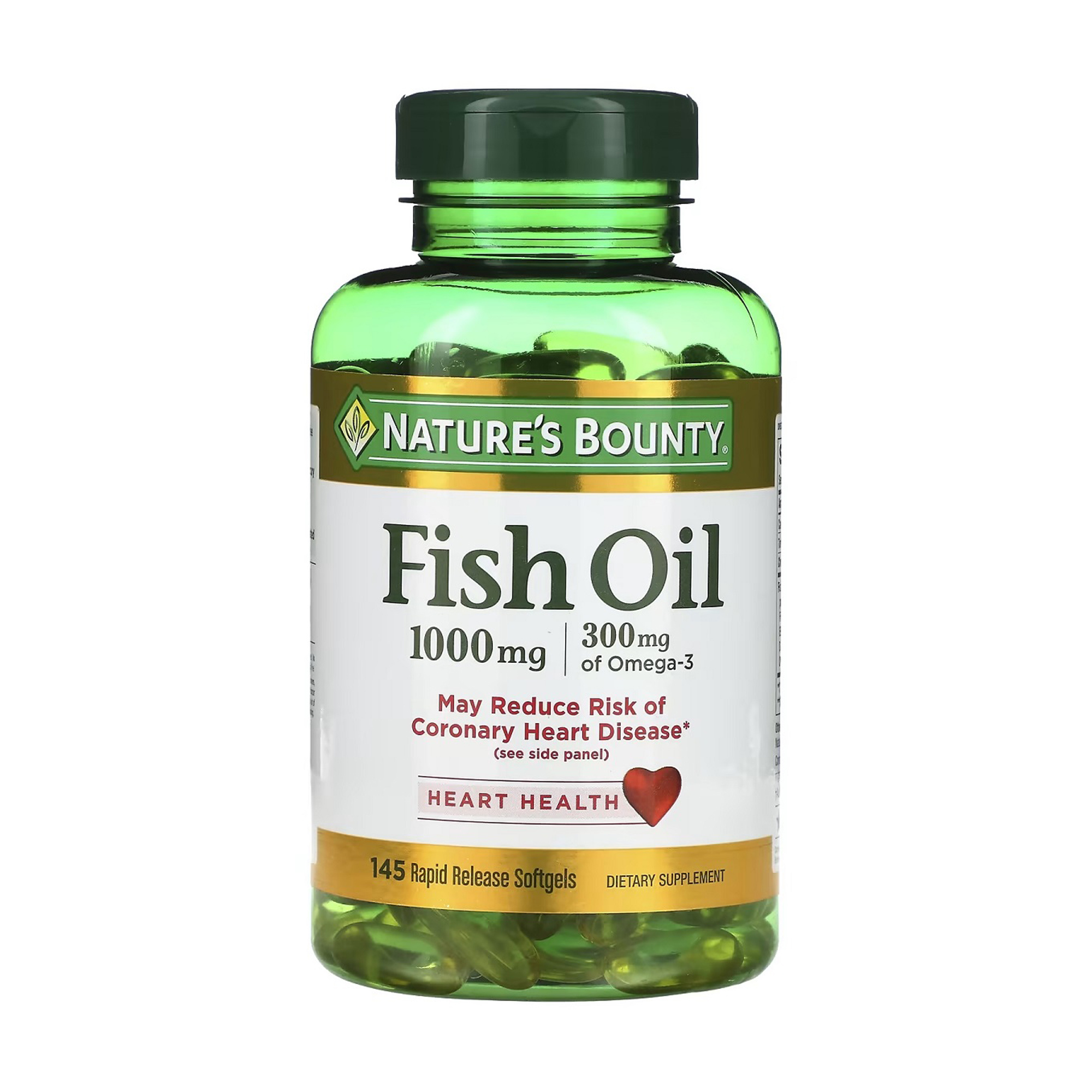 

Риб'ячий жир Nature's Bounty Fish Oil 1000 мг, 145 гелевих капсул