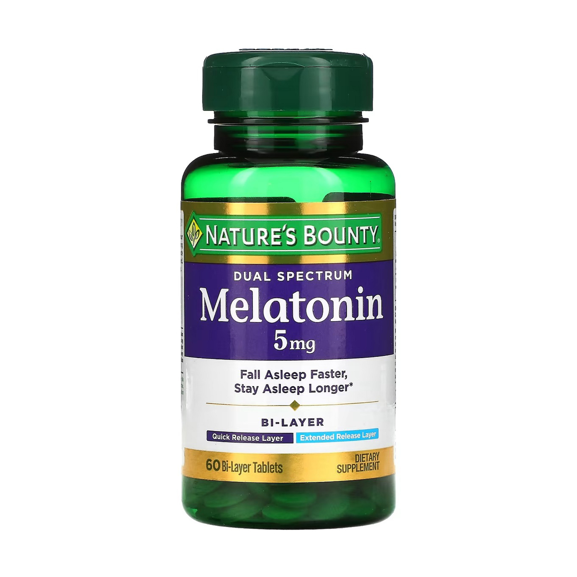 

Мелатонін подвійного спектру Nature's Bounty Melatonin Dual Spectrum 5 мг, 60 таблеток