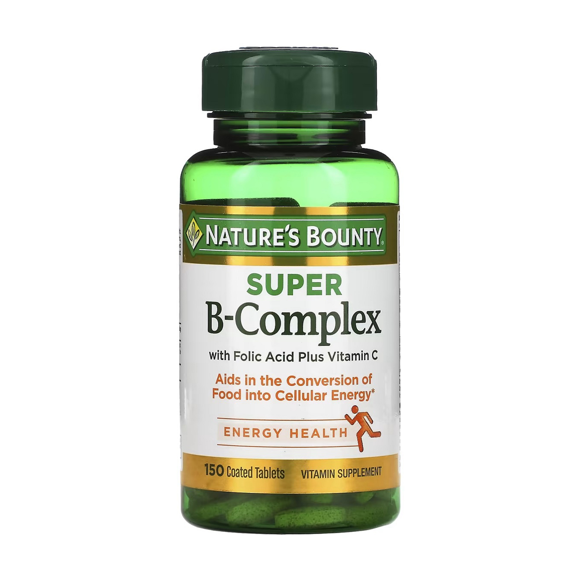 

Комплекс вітамінів B з фолієвою кислотою та вітаміном С Nature's Bounty Super B-Complex, 150 таблеток