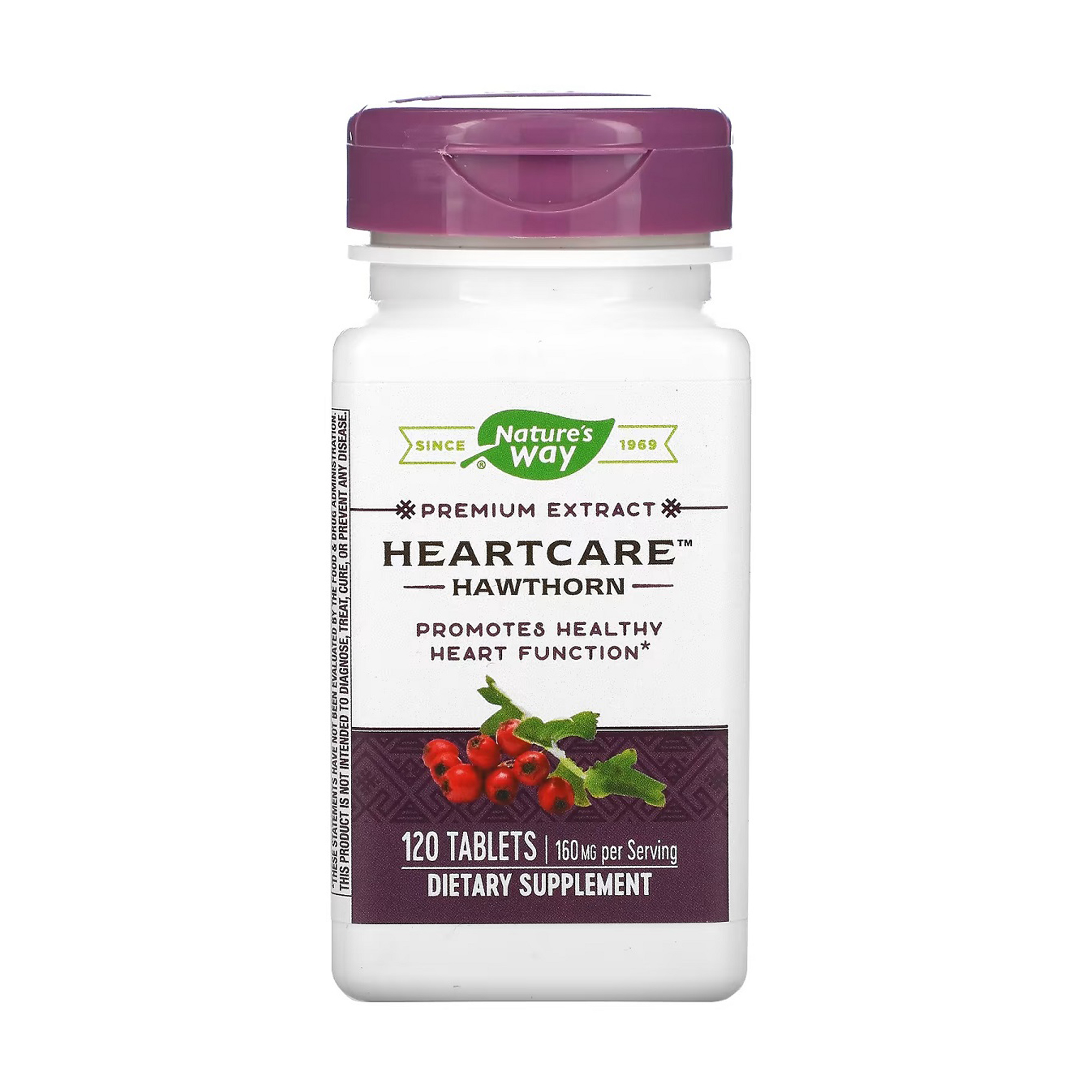 

Глід Nature's Way Premium Extract HeartCare Hawthorn 160 мг, 120 таблеток