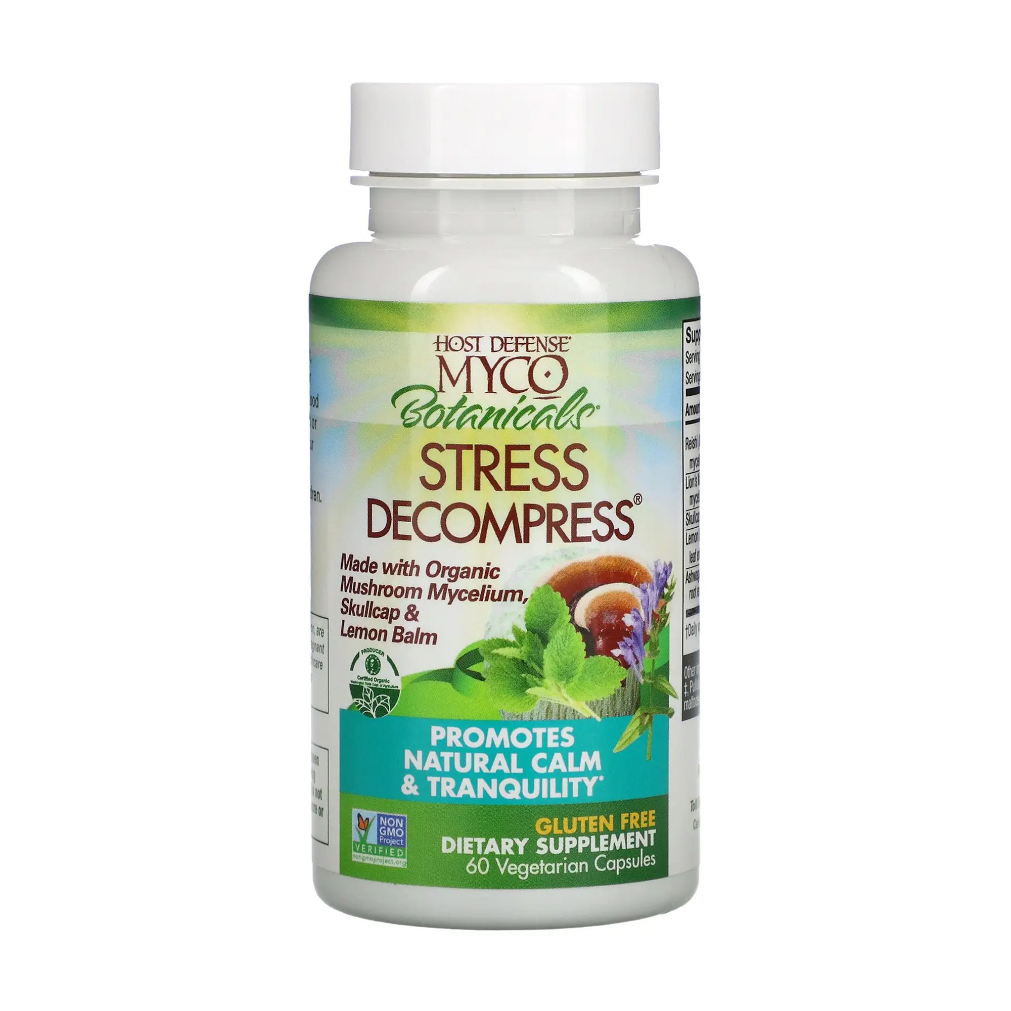 

Комплекс у разі стресу Fungi Perfecti Host Defense MycoBotanicals Stress Decompress, 60 капсул